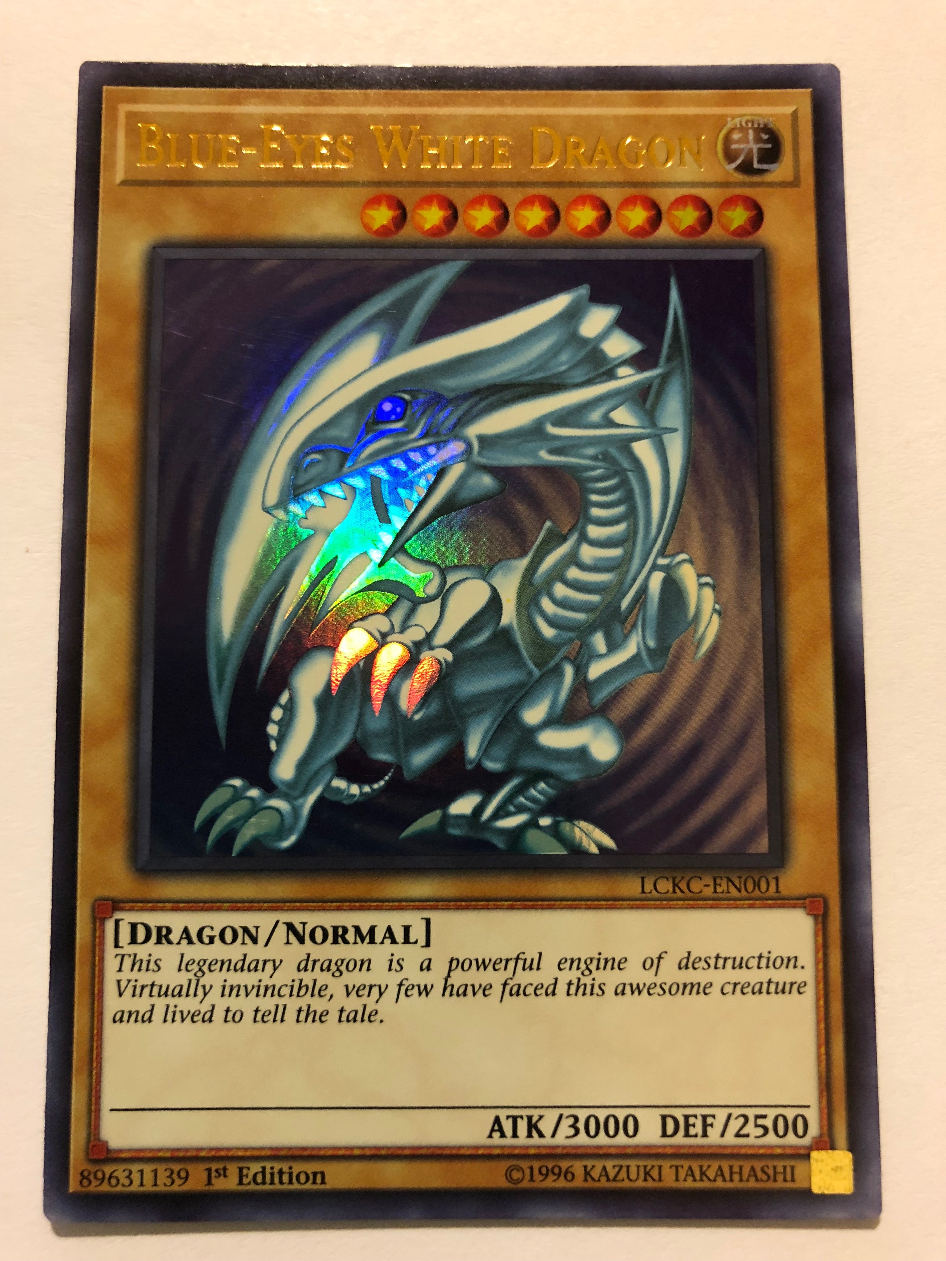 Yugioh Blue-Eyes White Dragon LCKC-EN001 SDK ART Ultra Rare 1st Editio