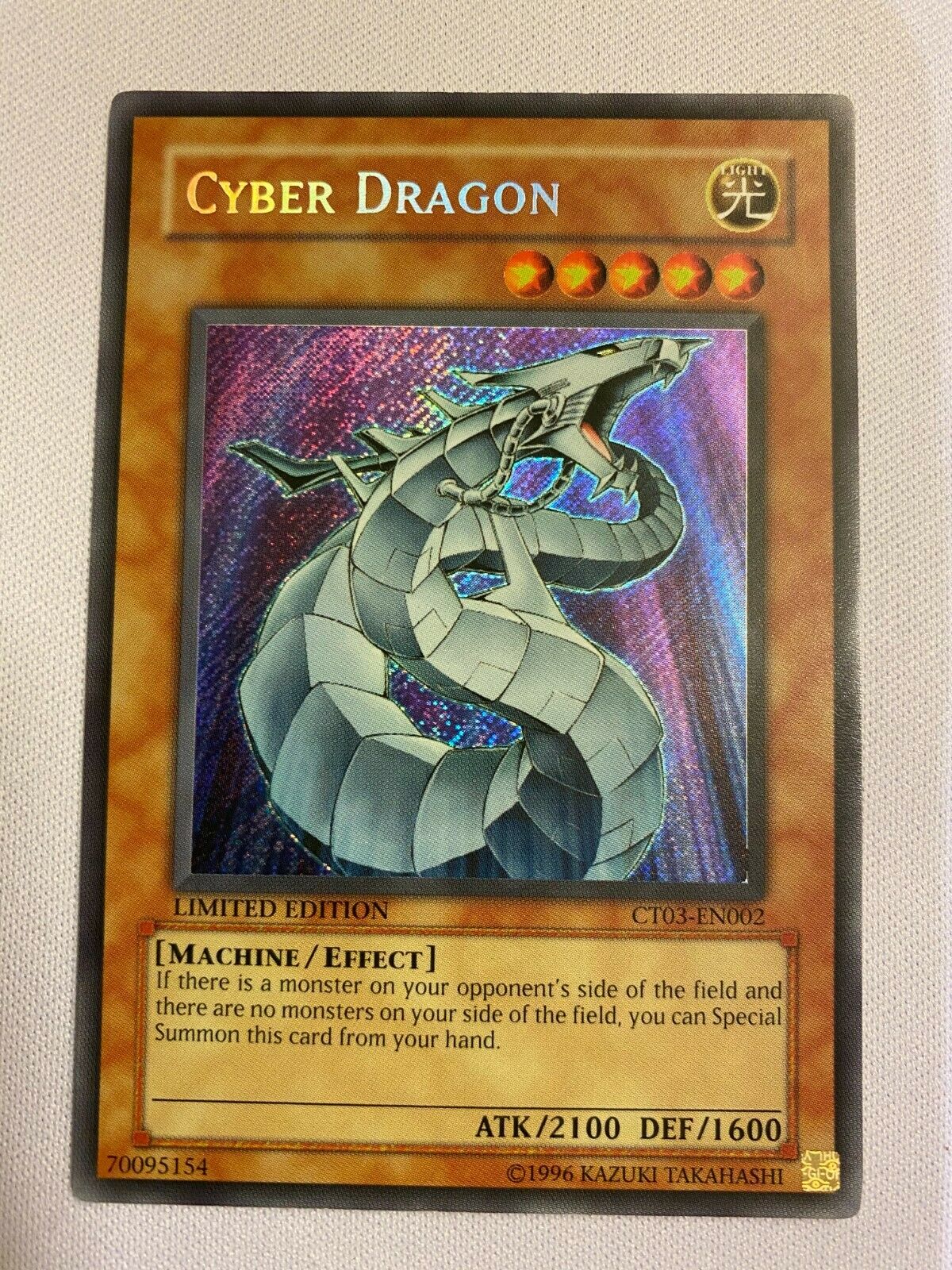 Yugioh Cyber Dragon CT03-EN002 Limited Edition Secret Rare Near Mint