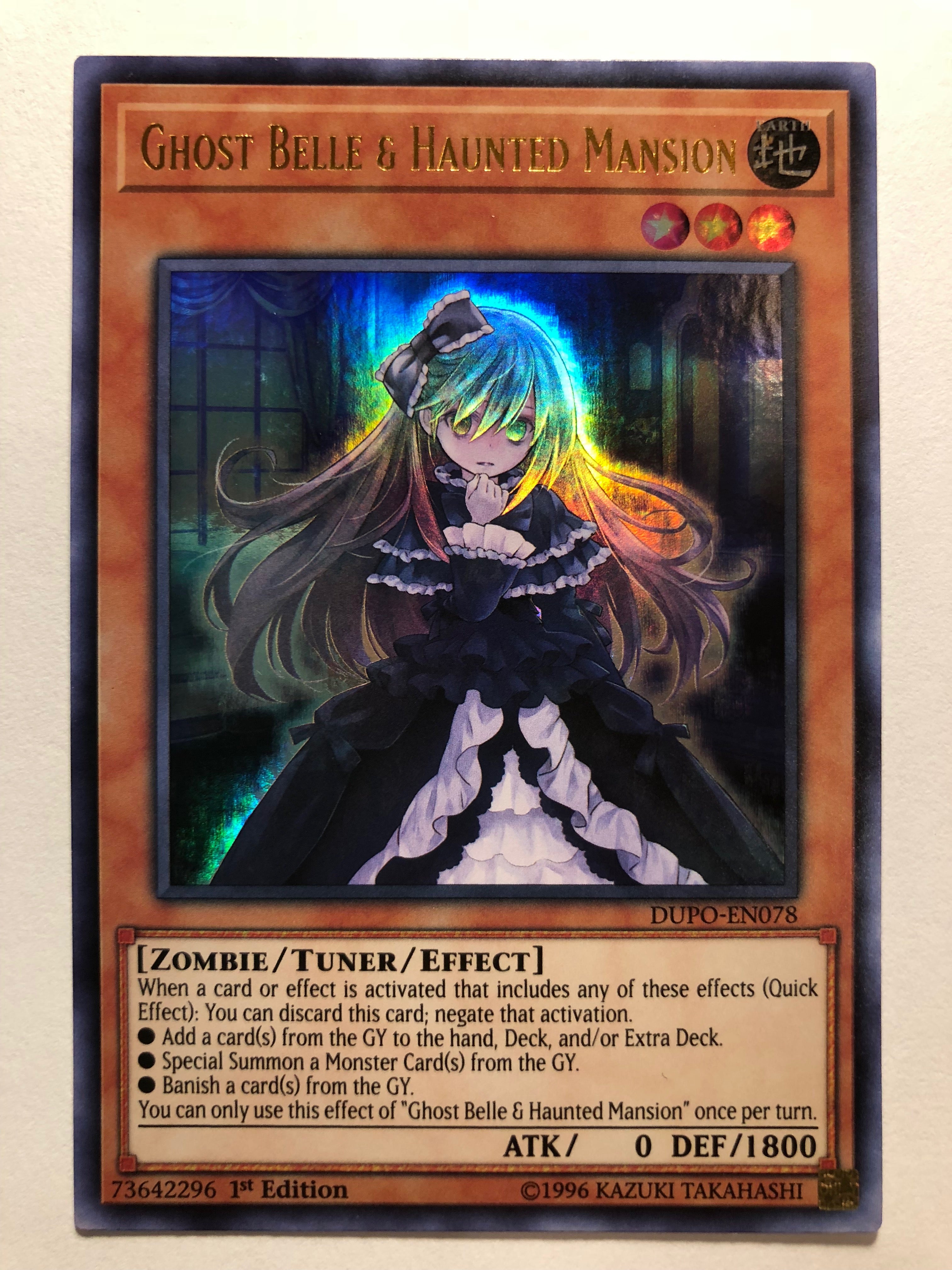 Yugioh Ghost Belle & Haunted Mansion DUPO-EN078 Ultra Rare 1st Edition