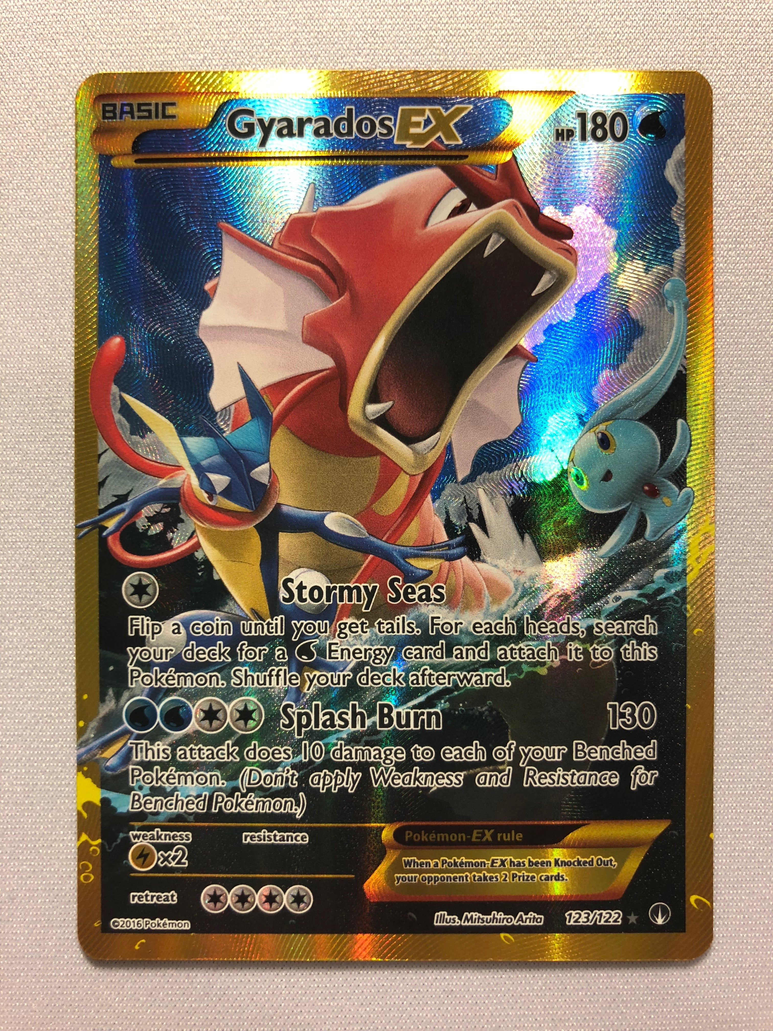 Gyarados EX 123/122 Secret Rare XY Breakpoint Full Art Pokemon Card Ne