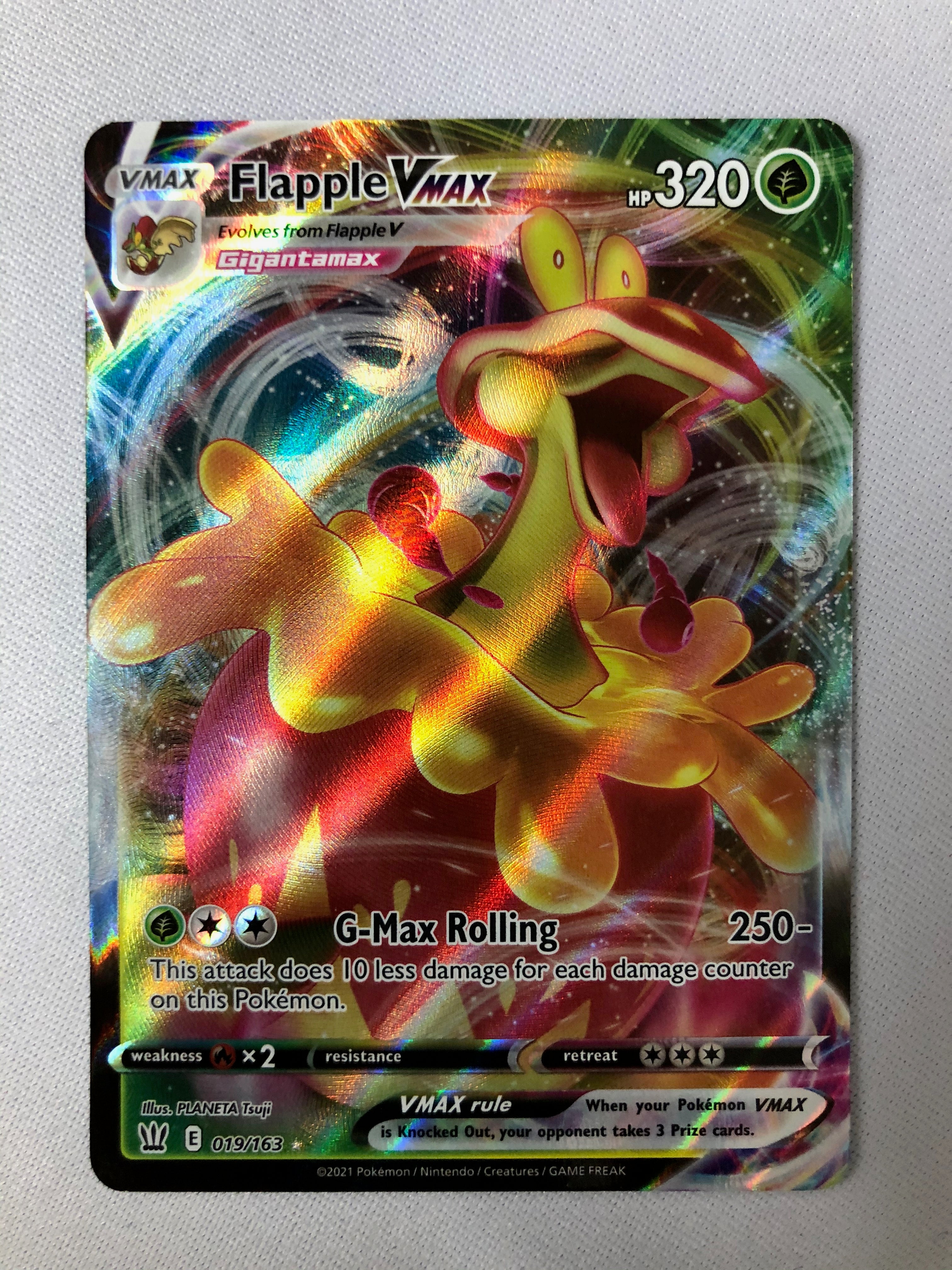 Flapple VMAX 019/163 Battle Styles Full Art Ultra Rare Pokemon Card MI