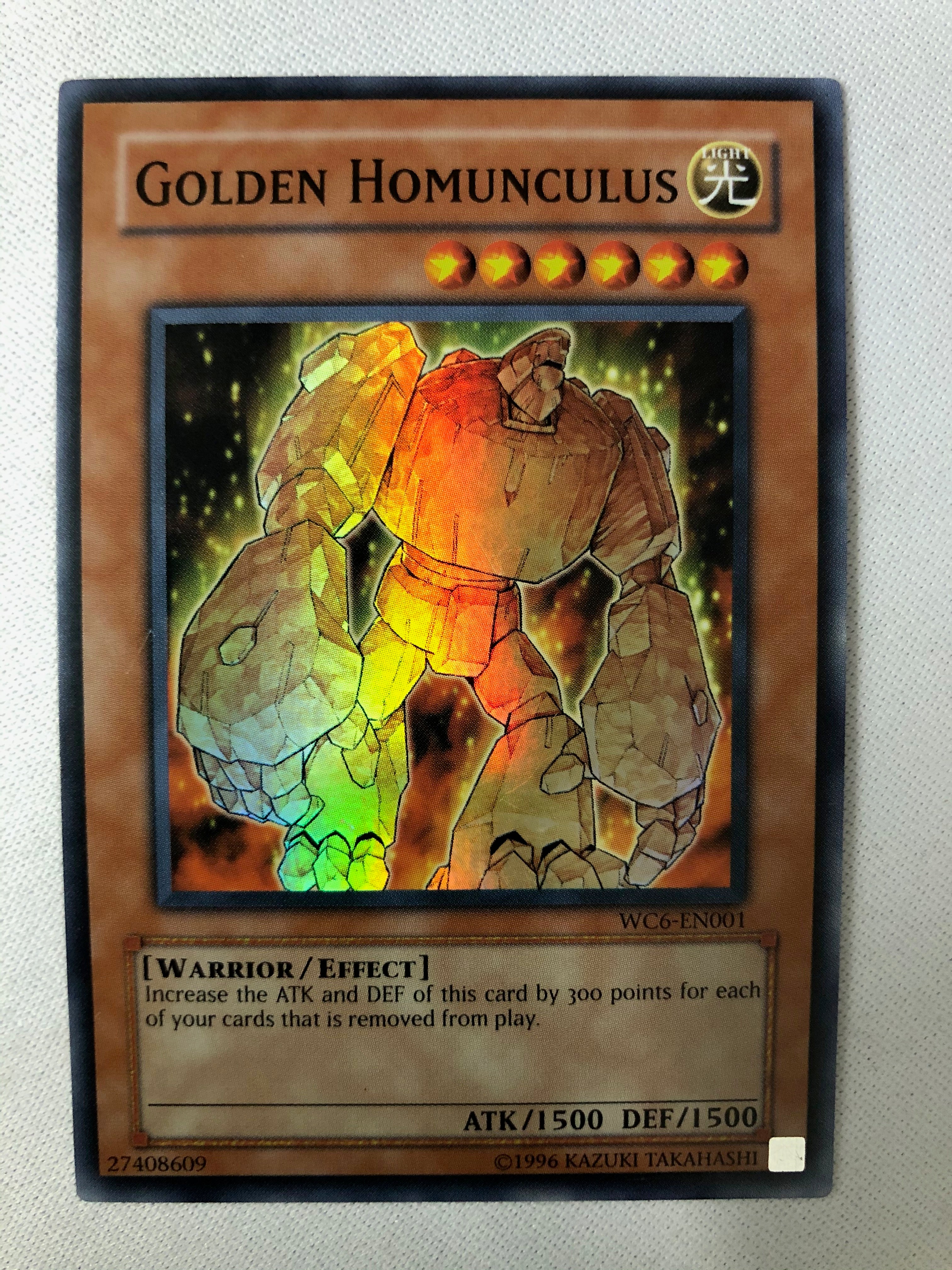 Yugioh Golden Homunculus WC6-EN001 Super Rare NM