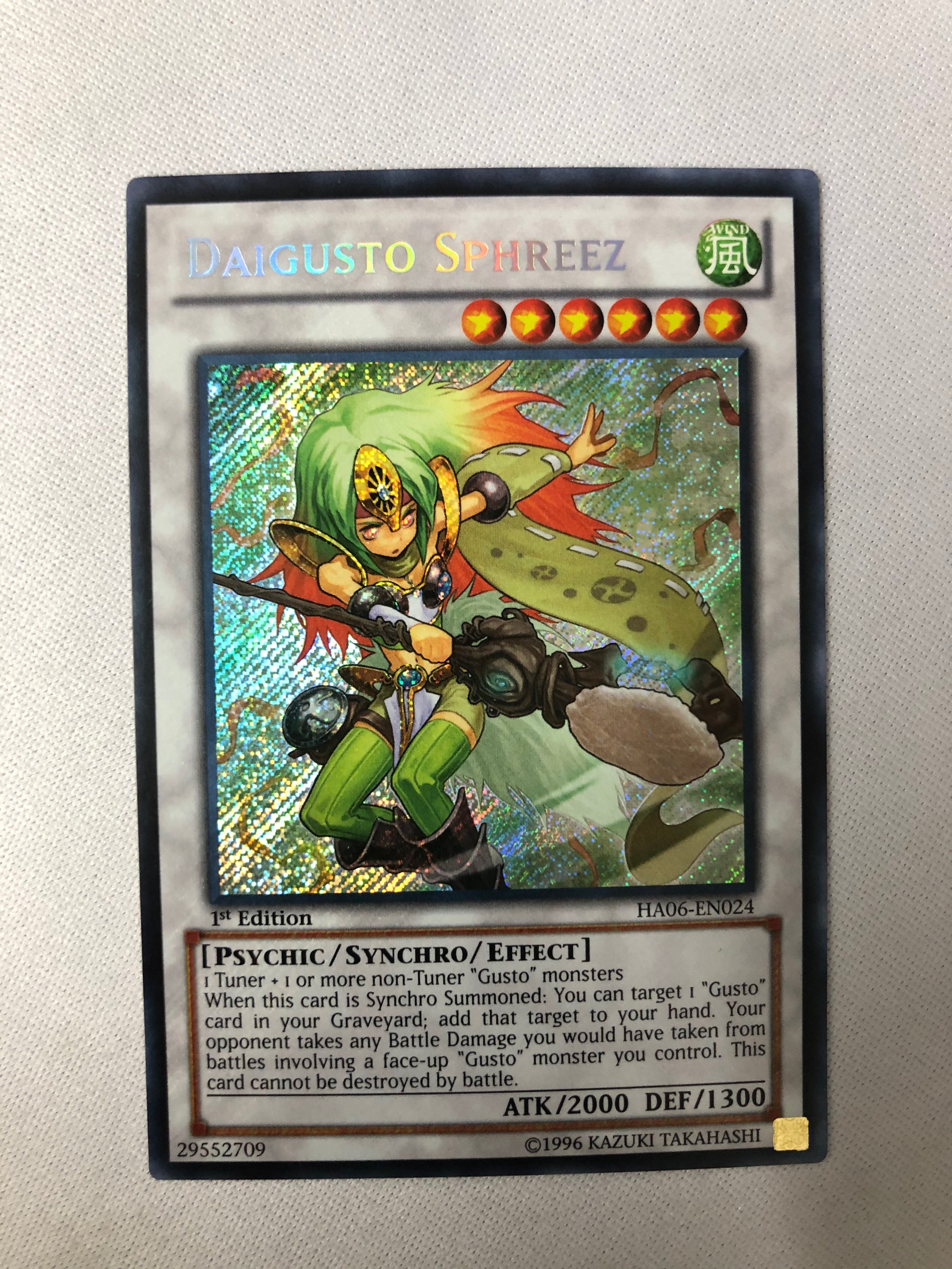 Yugioh Daigusto Sphreez HA06-EN024 Secret Rare 1st Edition, 51% OFF