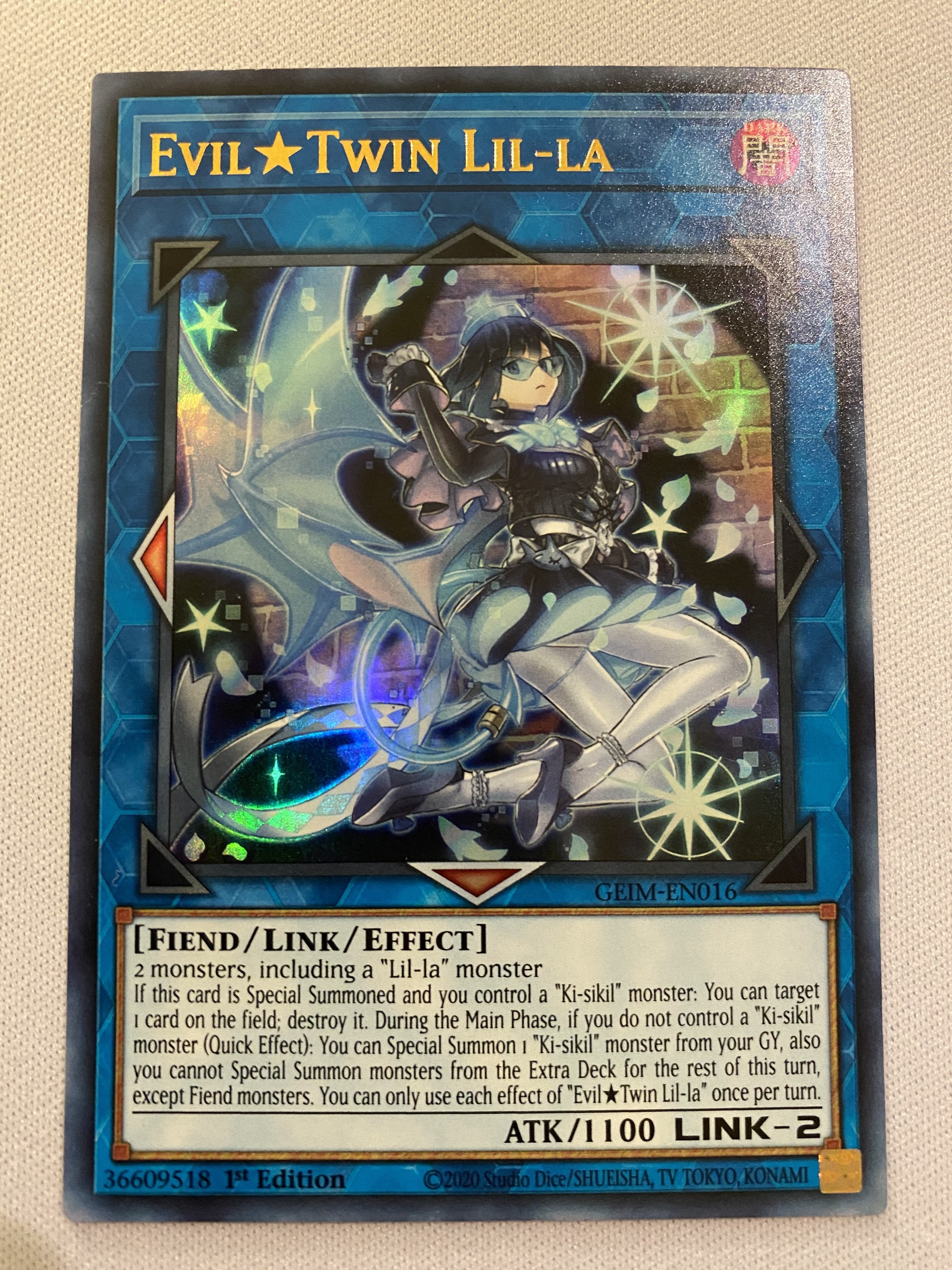 Yugioh Evil Twin Lil-la GEIM-EN016 Ultra Rare 1st Edition Near Mint