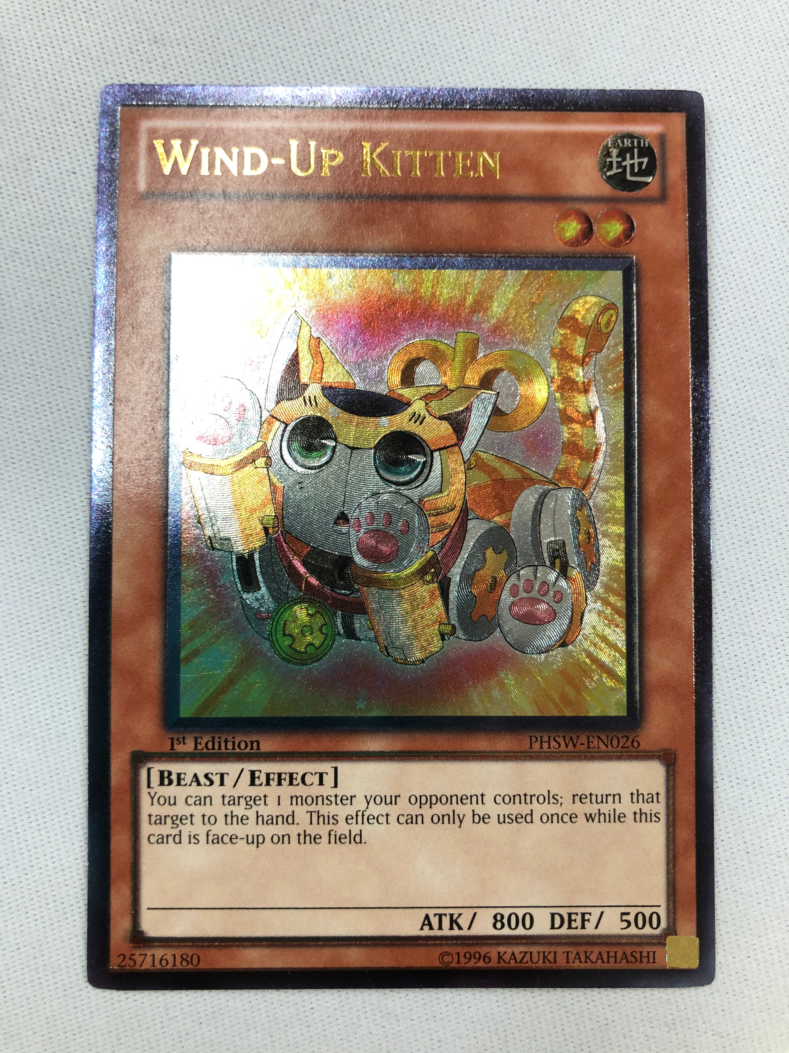 Yugioh Wind-Up Kitten PHSW-EN026 Ultimate Rare 1st Edition Near Mint