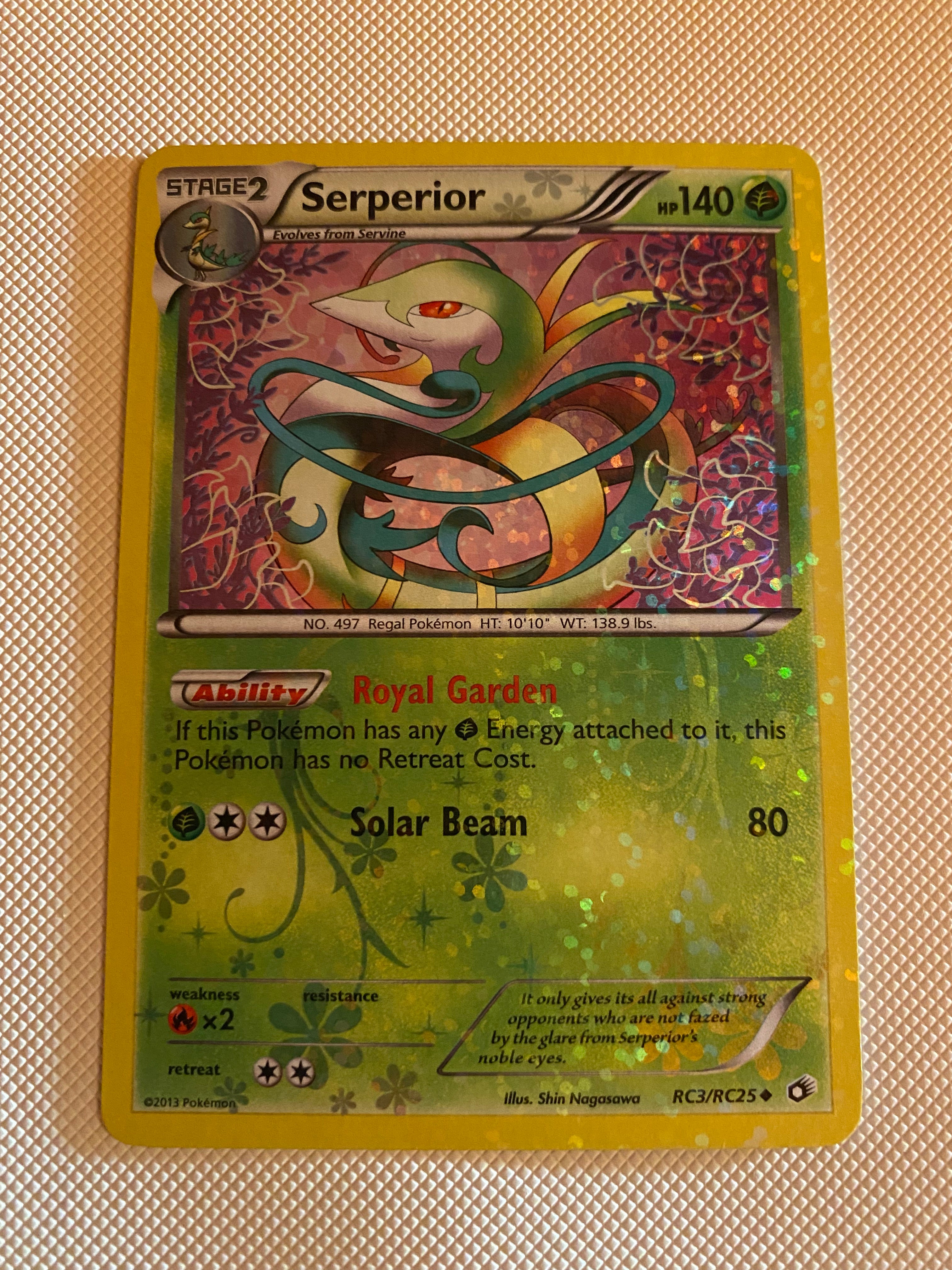 Serperior RC3/RC25 Legendary Treasures Uncommon Reverse Holo Pokemon C