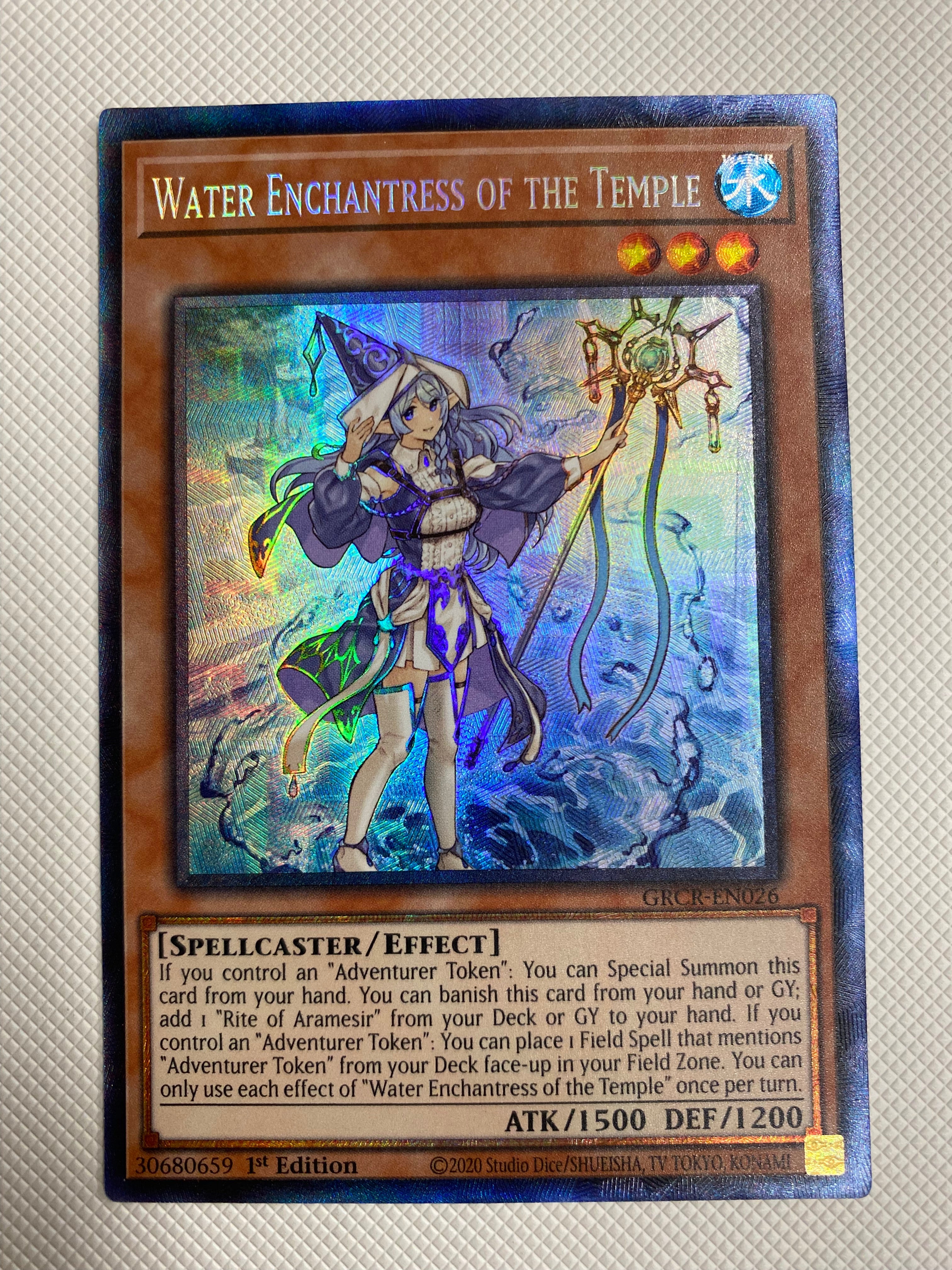 Yugioh Water Enchantress of the Temple Collectors Rare GRCR-EN026 1st