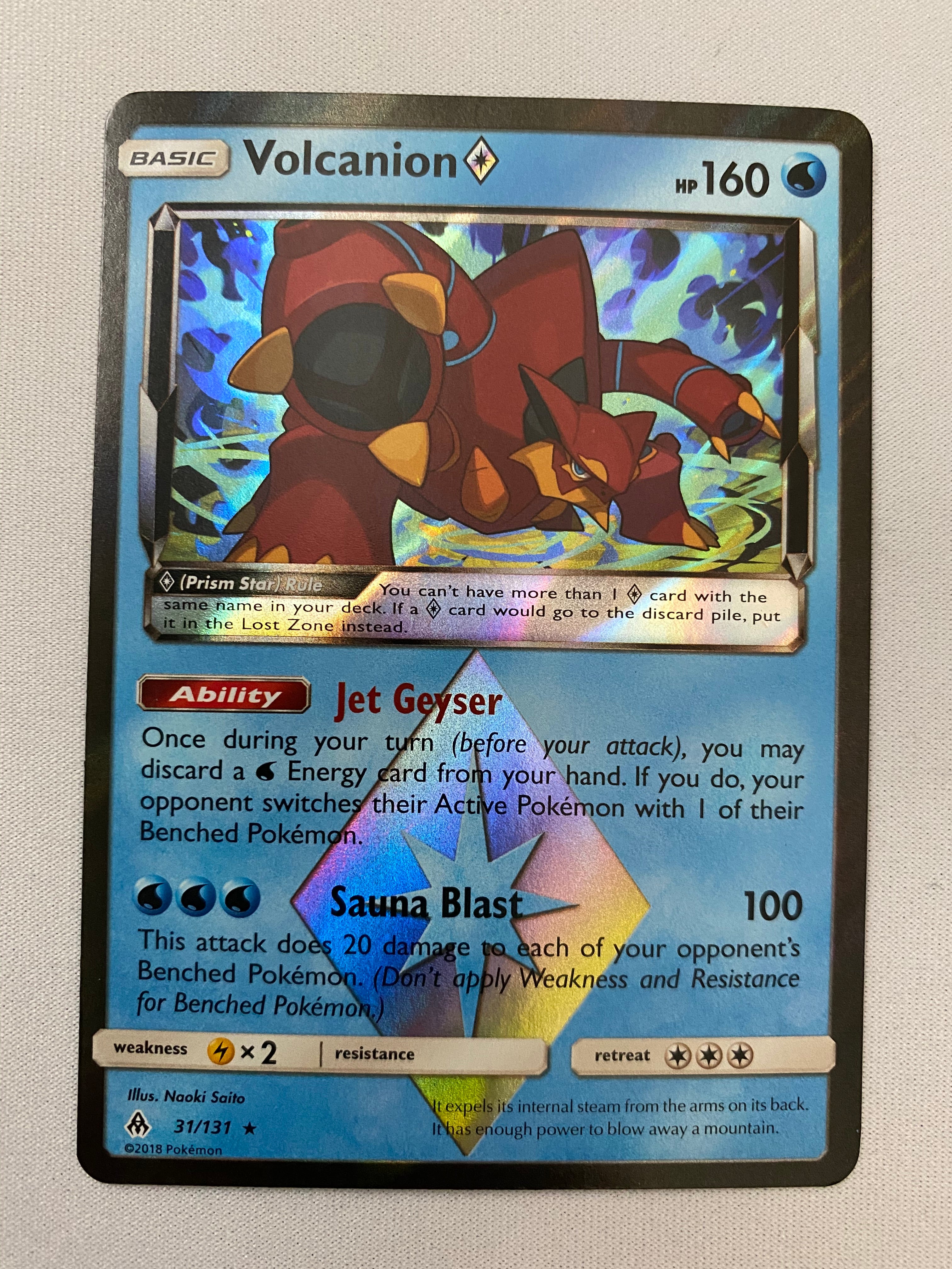 Volcanion Prism Star 31/131 Holo Rare Pokemon Card Near Mint