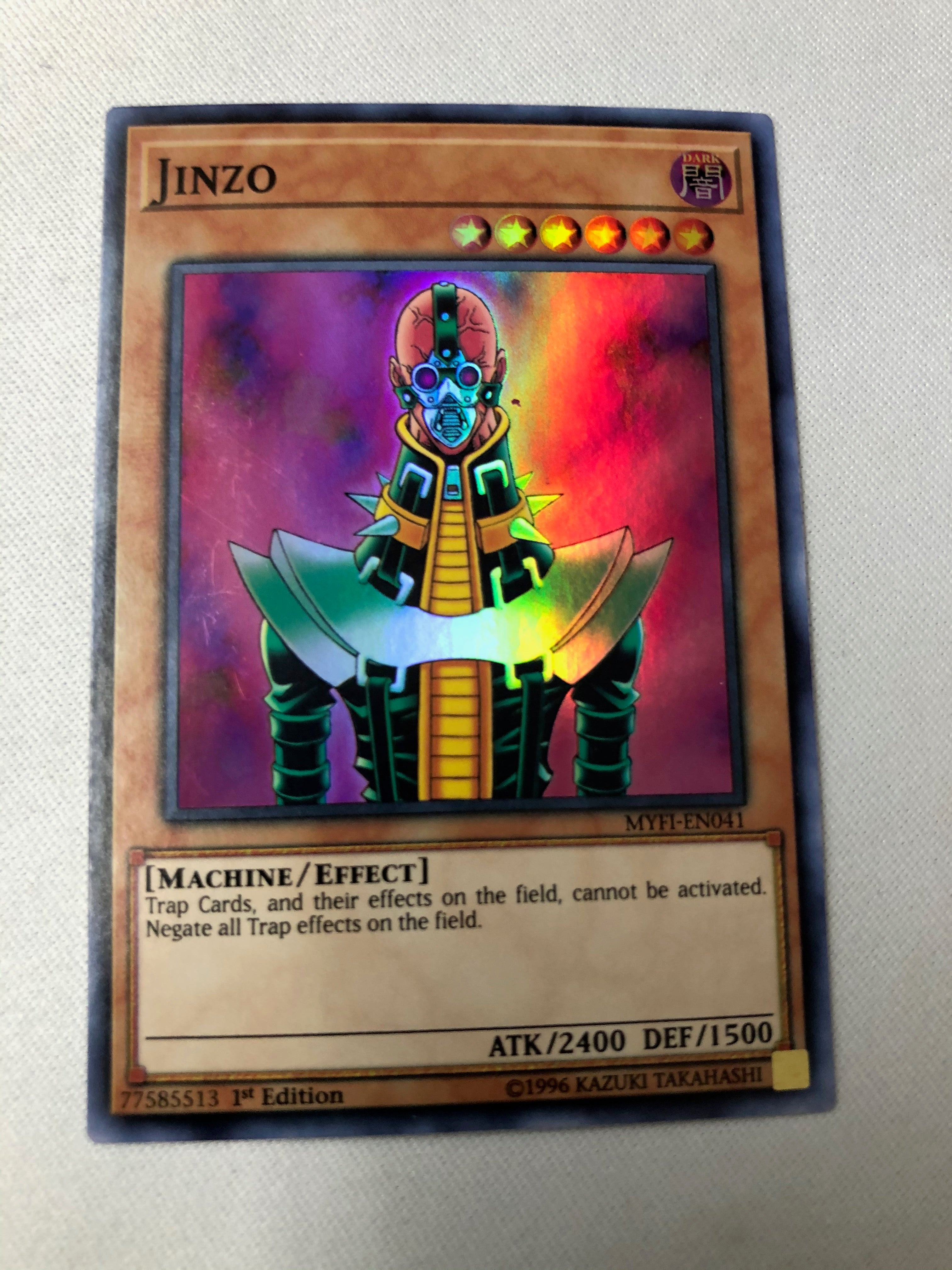 Yugioh Jinzo Super Rare 1st Edition Near Mint