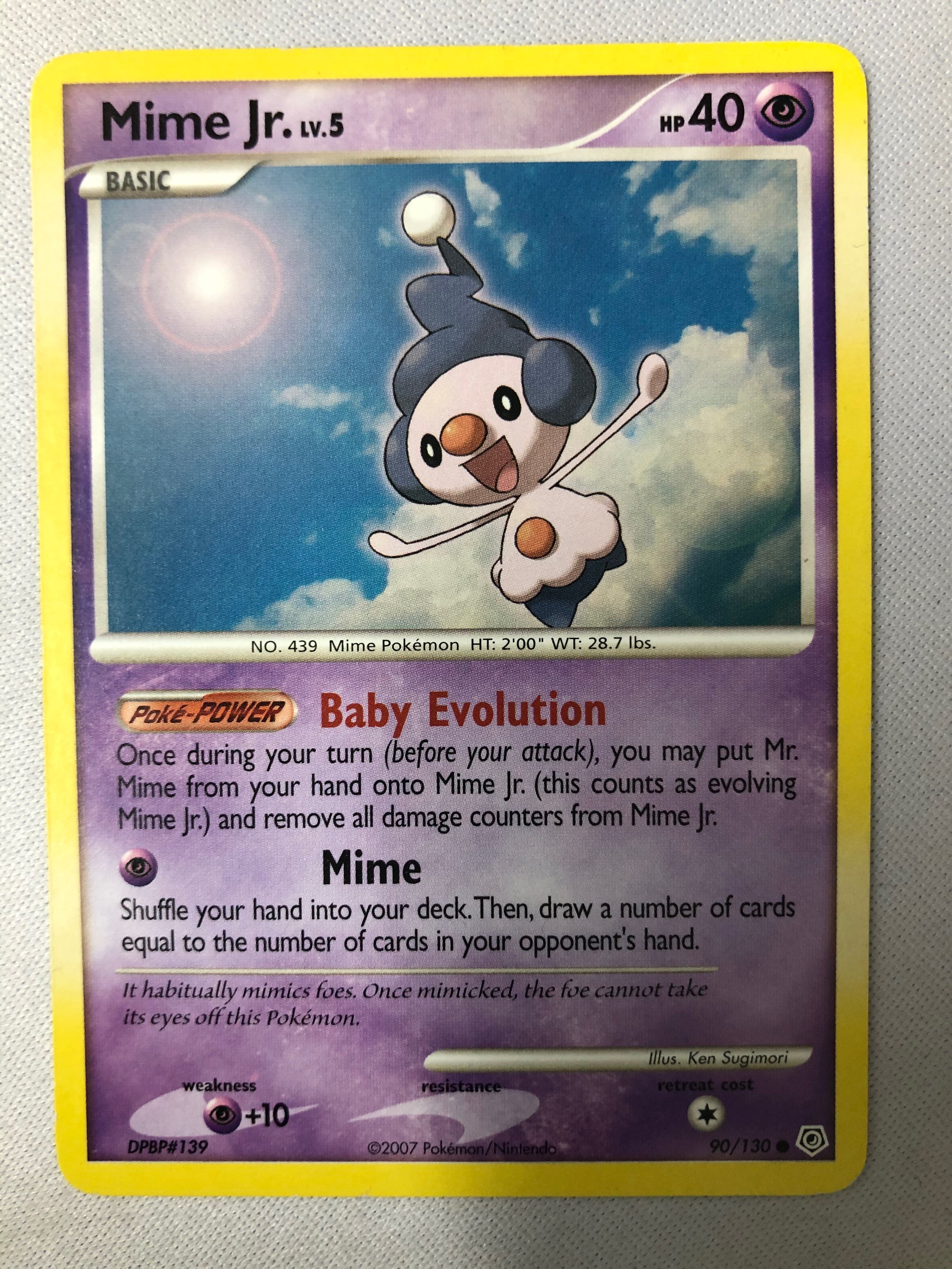 Mime Jr. 90/130 Diamond & Pearl Common Non Holo Pokemon Card NM