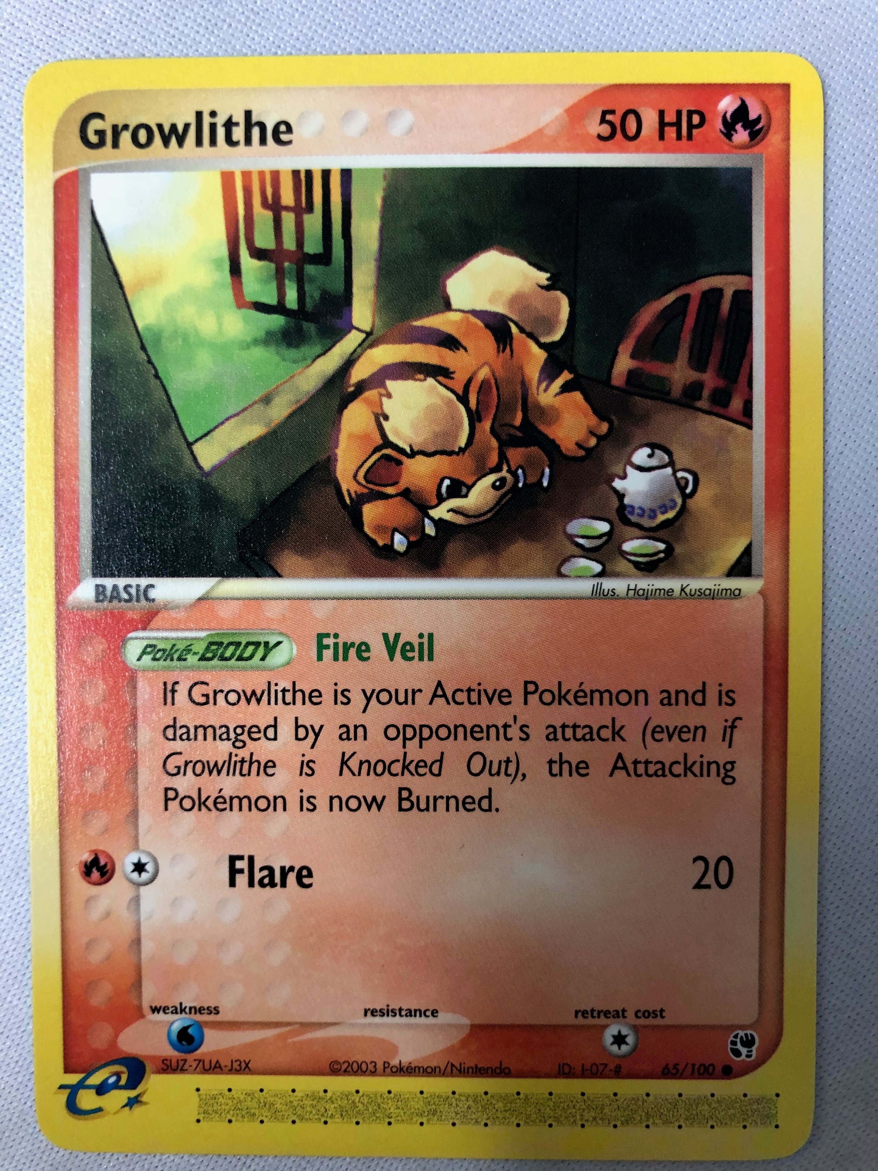 Growlithe 65/100 EX Sandstorm Common Non Holo Pokemon Card NM