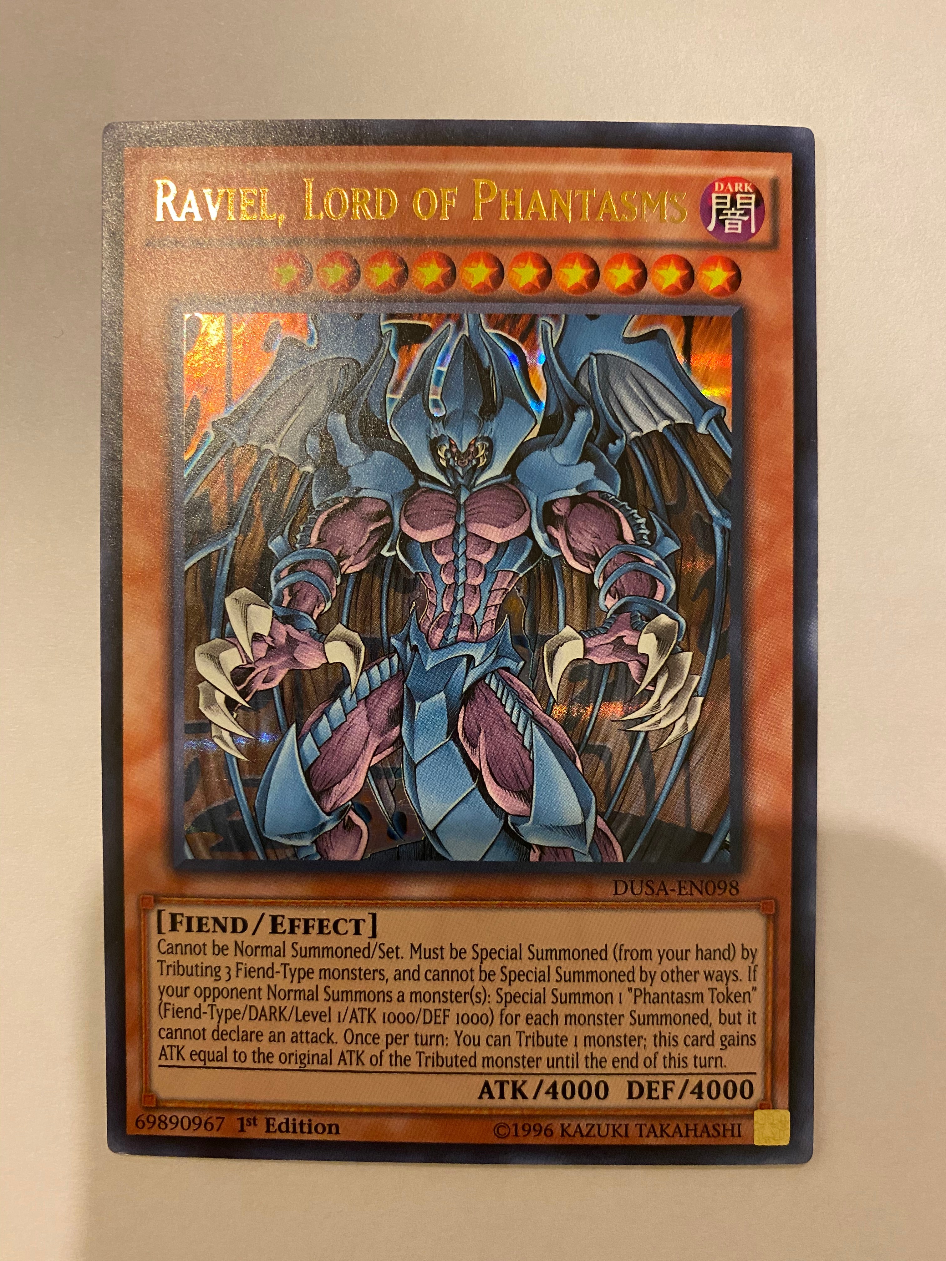 Yugioh PSA 9 MINT Raviel Lord of Phantasms SOI-EN003 Ultimate Rare