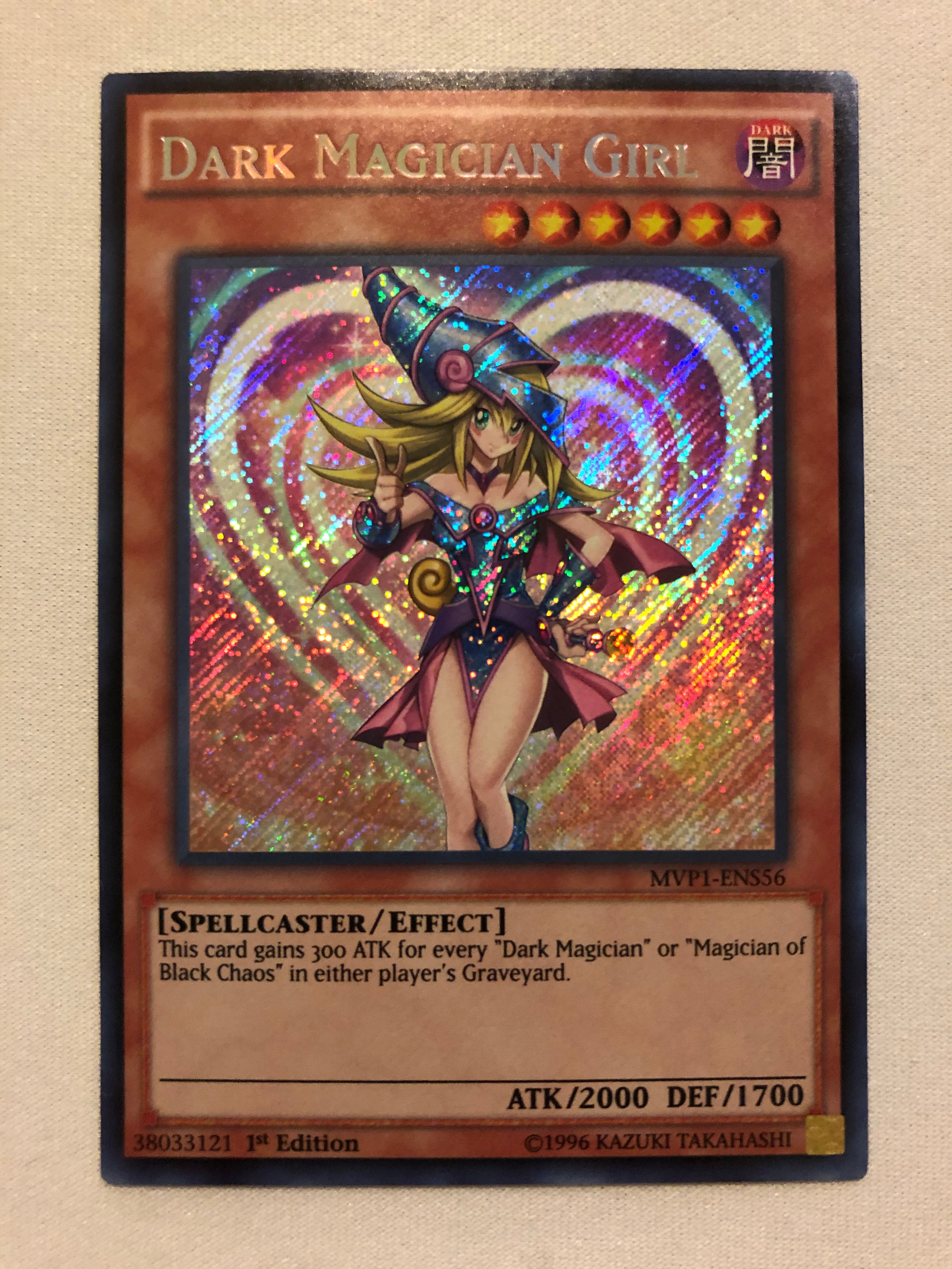 Yugioh Dark Magician Girl MVP1-ENS56 Secret Rare. 1st Edition Near Mint