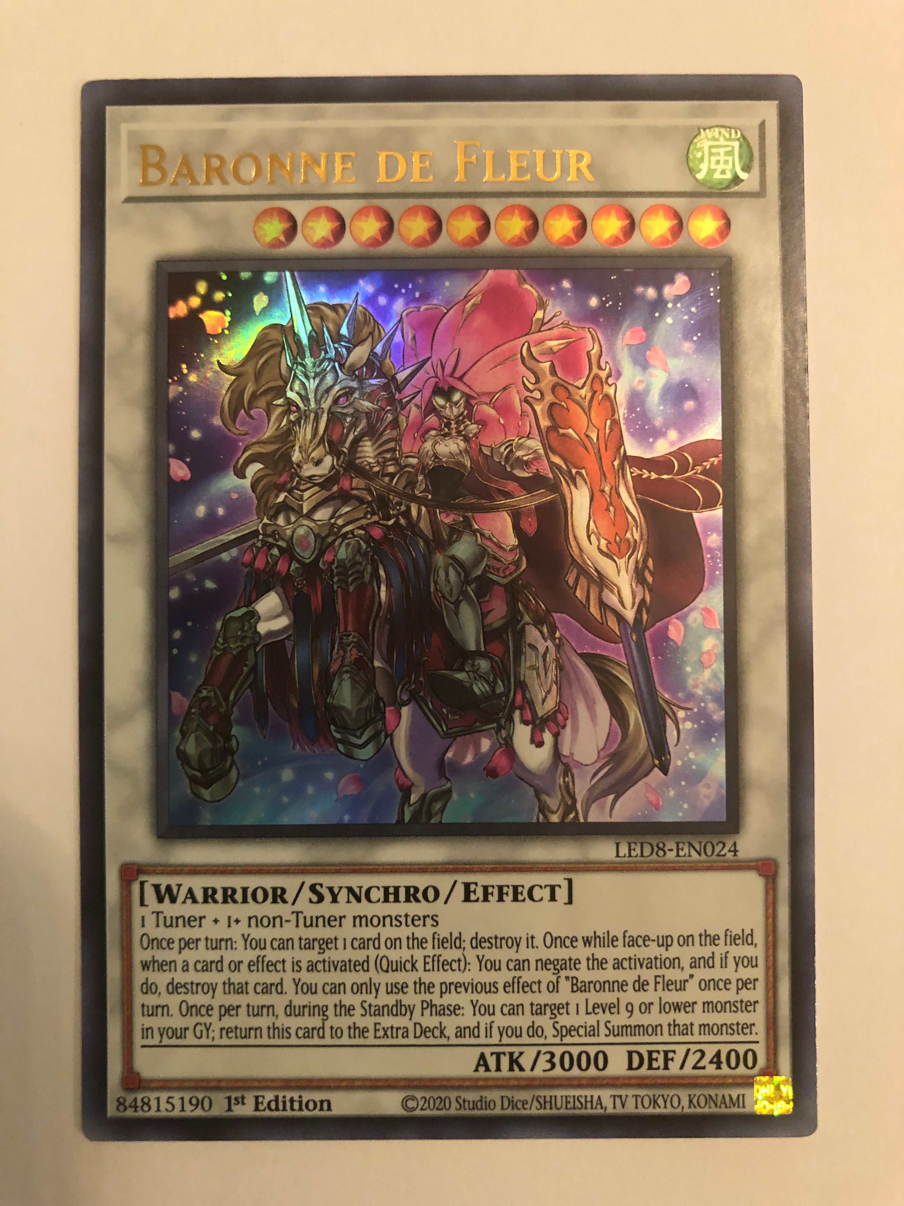 Yugioh Baronne de Fleur LED8-EN024 Ultra Rare 1st Edition Near Mint