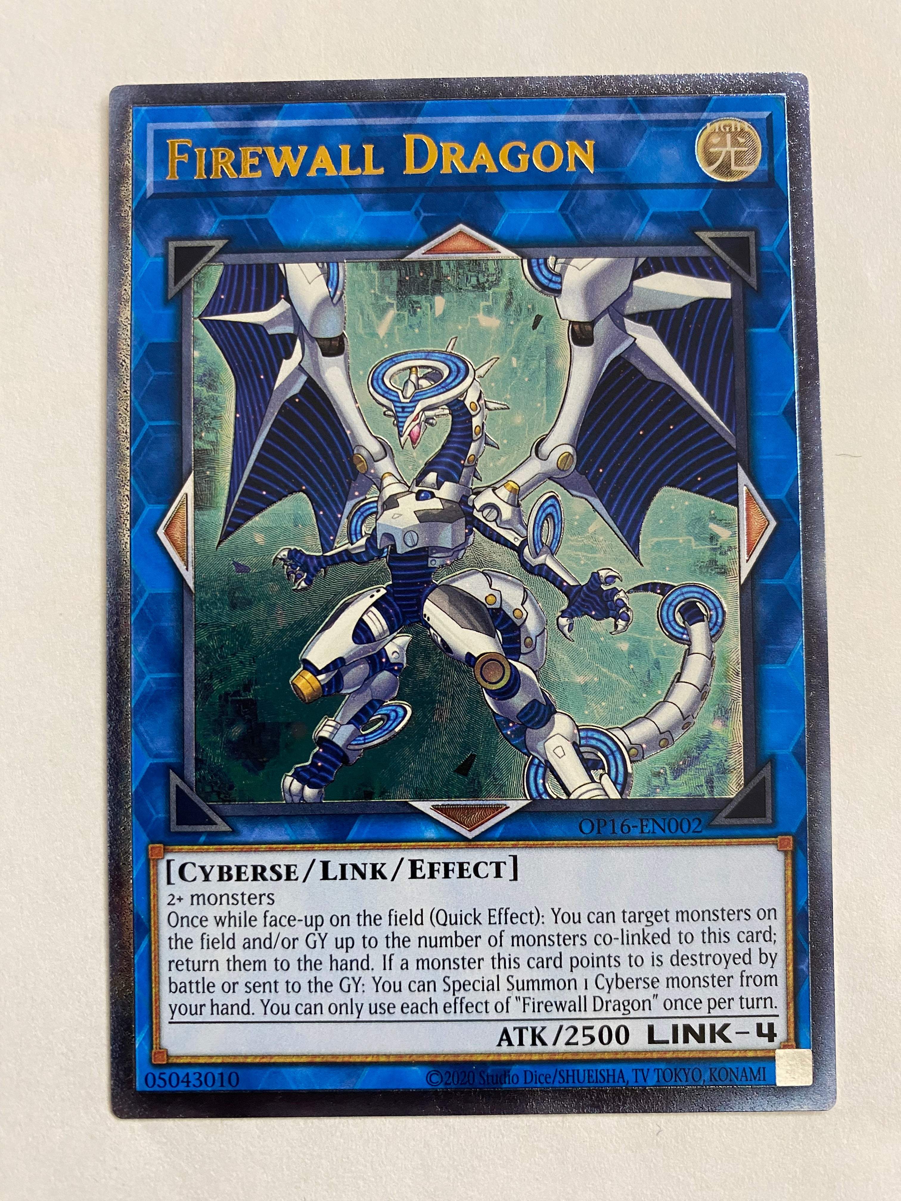 Yugioh Firewall Dragon OP16-EN002 Ultimate Rare Near Mint!