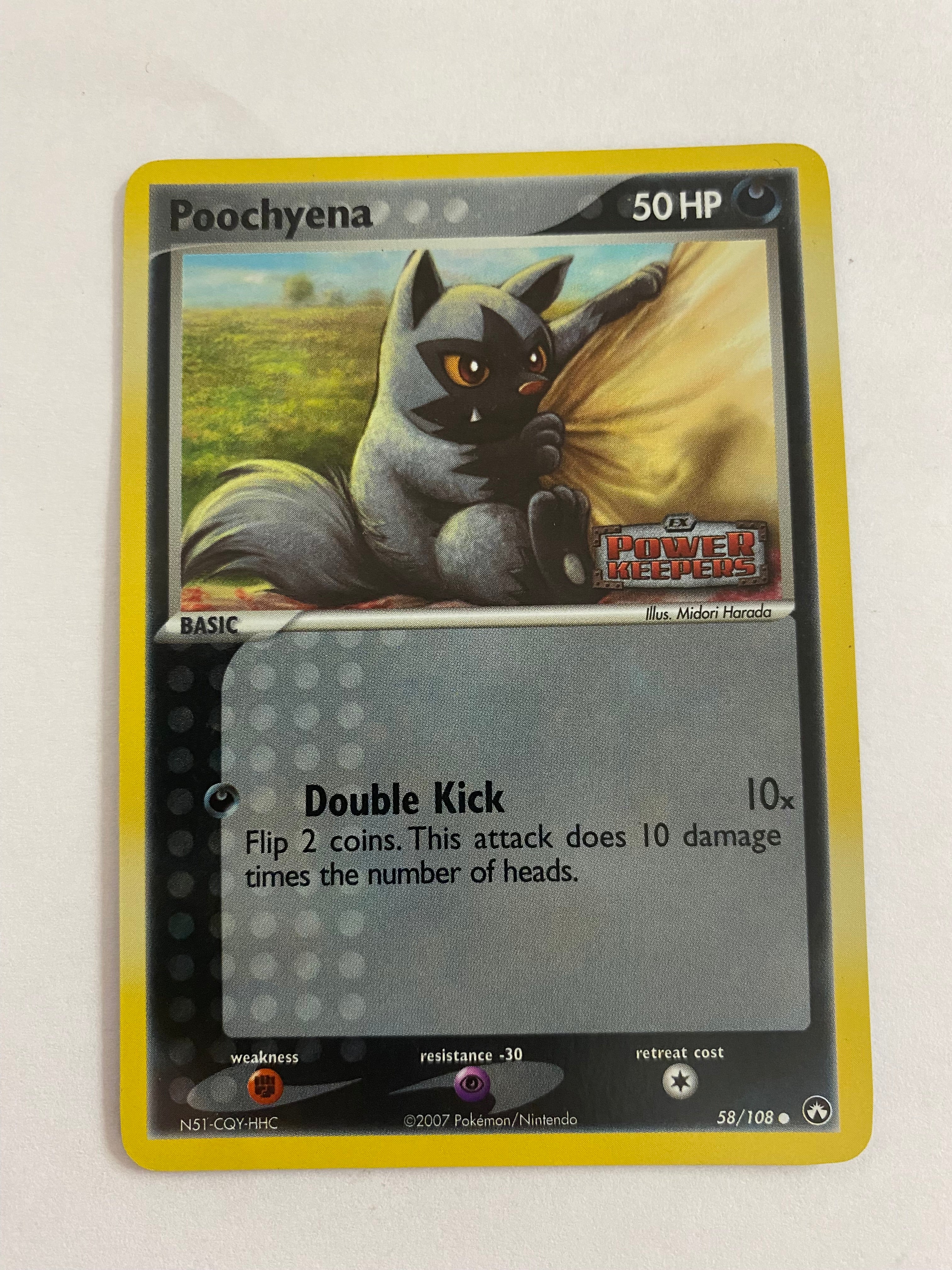 Poochyena 58/108 Reverse Holo Pokemon Card Near Mint