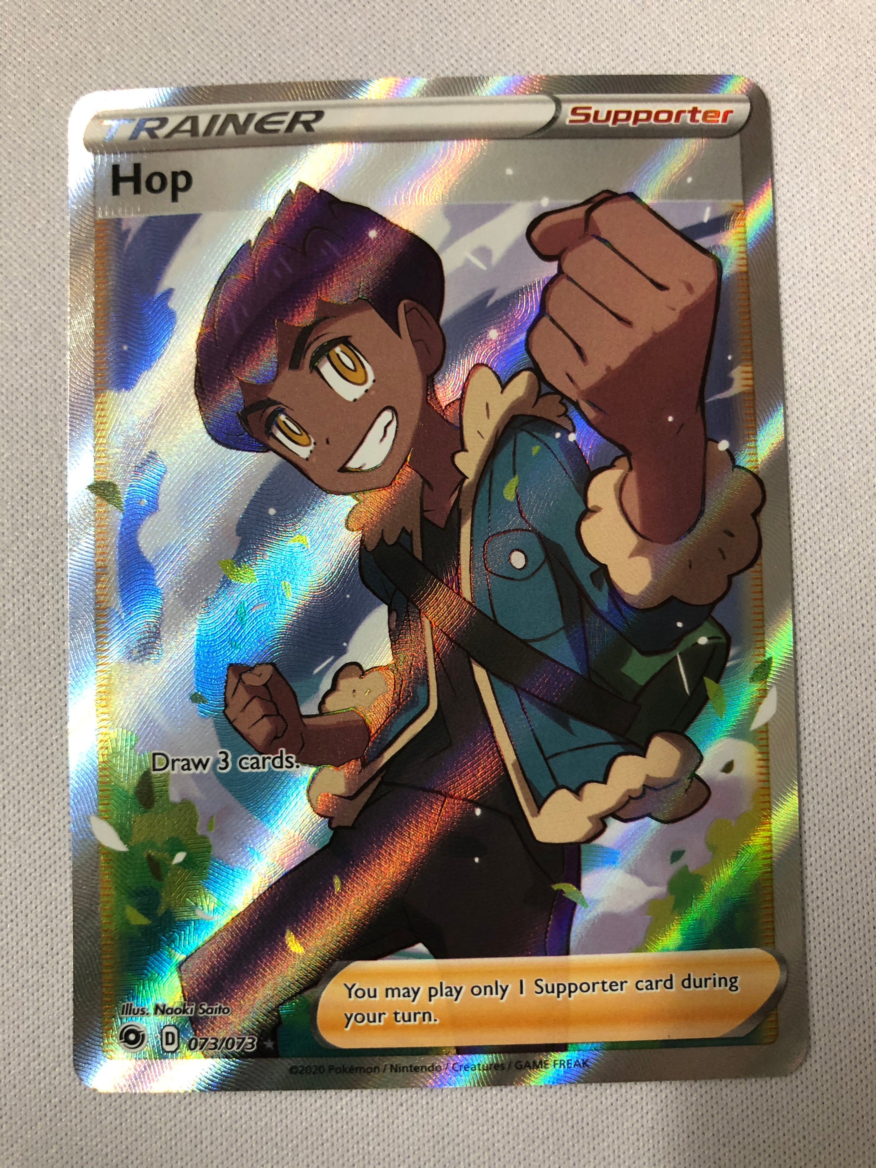 Hop 073/073 Champion's Path Holo Ultra Rare Pokemon Card Near Mint