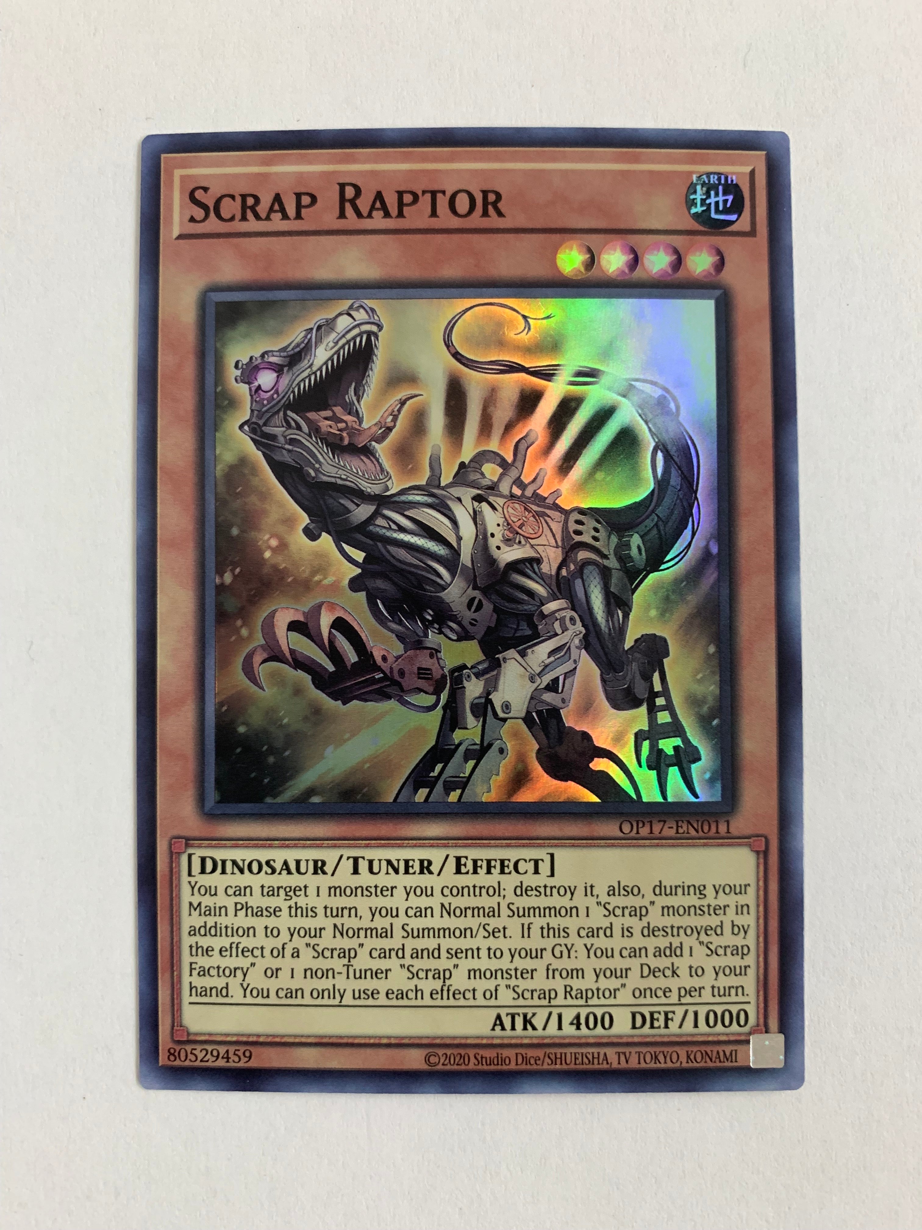 Yugioh Scrap Raptor OP17-EN011 Unlimited Edition Super Rare NM