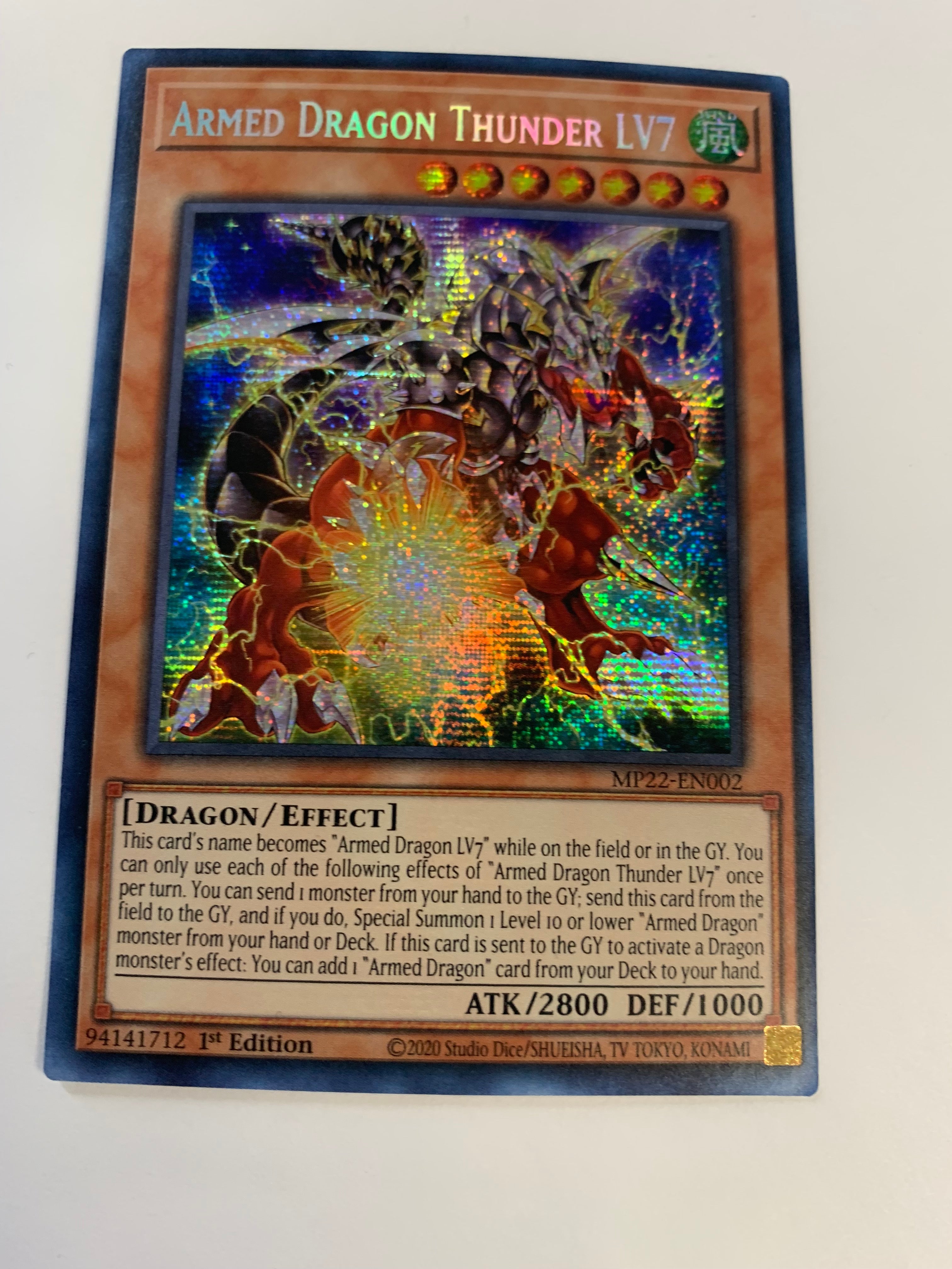 Armed Dragon Thunder LV7 - MP22-EN002 - Prismatic Secret Rare - 1st Edition