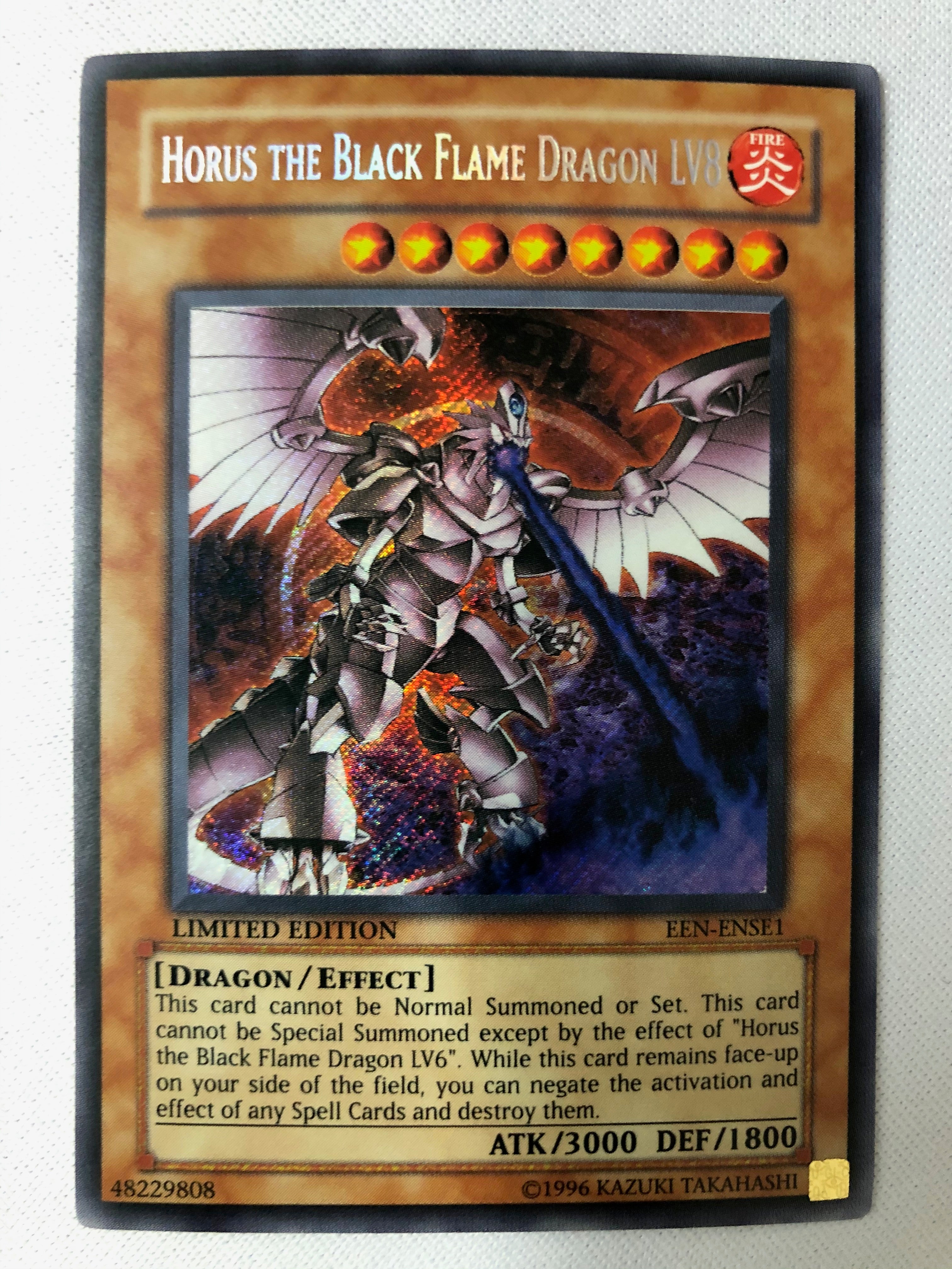 Yu Gi Oh Horus The Black Flame Dragon lv8 een-ense1 Secret Rare Eng Limited