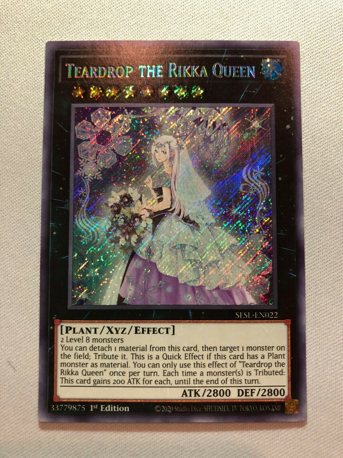 Yugioh Teardrop the Rikka Queen SESL-EN022 1st Edition Secret Rare Nea