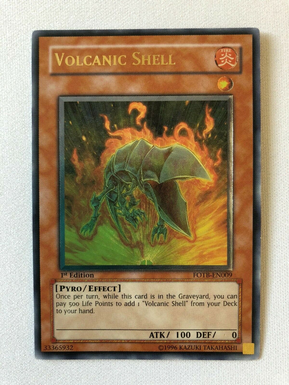 Yugioh Volcanic Shell FOTB-EN009 Ultimate Rare 1st Edition Mint/Near M