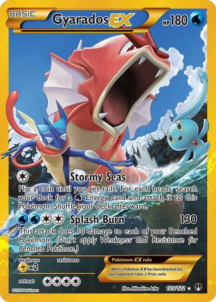 Gyarados EX 123/122 Secret Rare XY Breakpoint Full Art Pokemon Card Near Mint