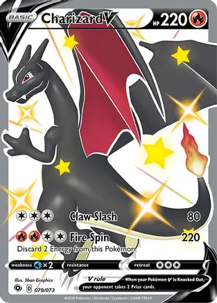 Charizard V 079/073 Holo Secret Rare Champion's Path Pokemon Card Mint