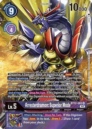 Arresterdramon: Superior Mode (Alternate Art) - Across Time (BT12)