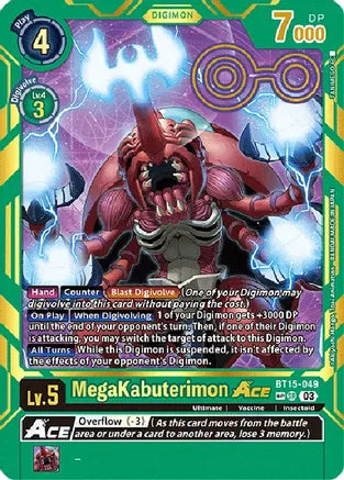 MegaKabuterimon Ace (Special Rare) - Exceed Apocalypse (BT15)