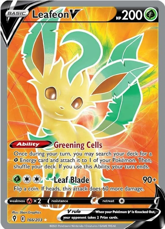 Leafeon V (Full Art) - SWSH07: Evolving Skies (SWSH07) 166/203