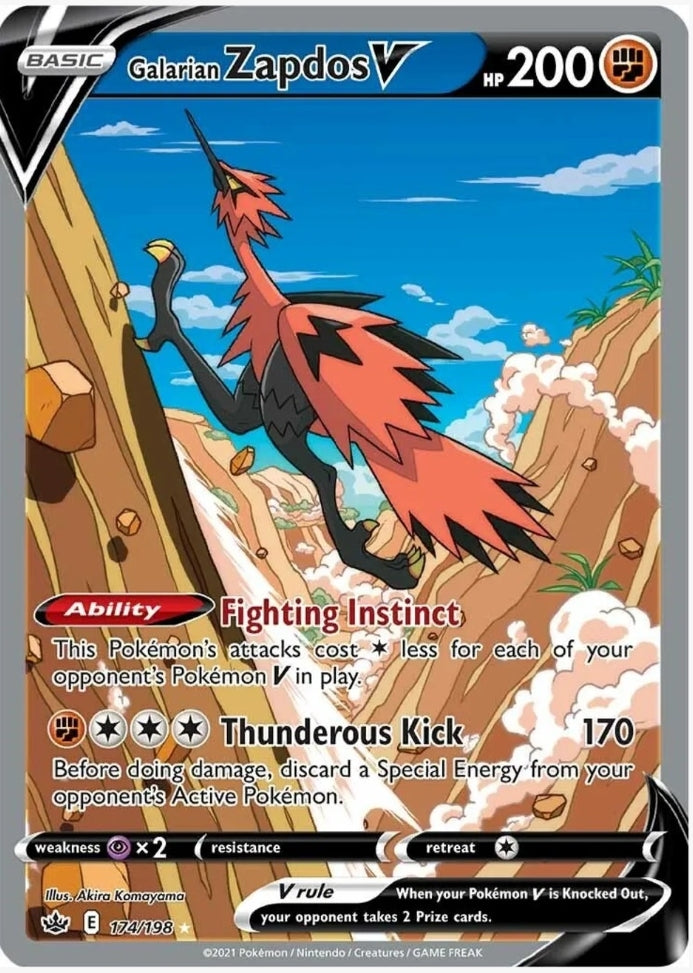 Galarian Zapdos V (Alternate Full Art) - SWSH06: Chilling Reign (SWSH06)