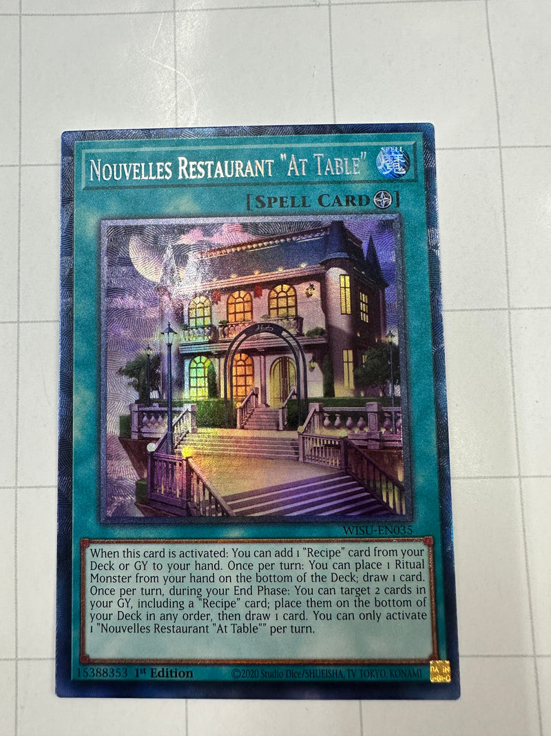 Yugioh Nouvelles Restaurant "At Table" WISU-EN035 Wild Survivors Collector’s Rare Near mint