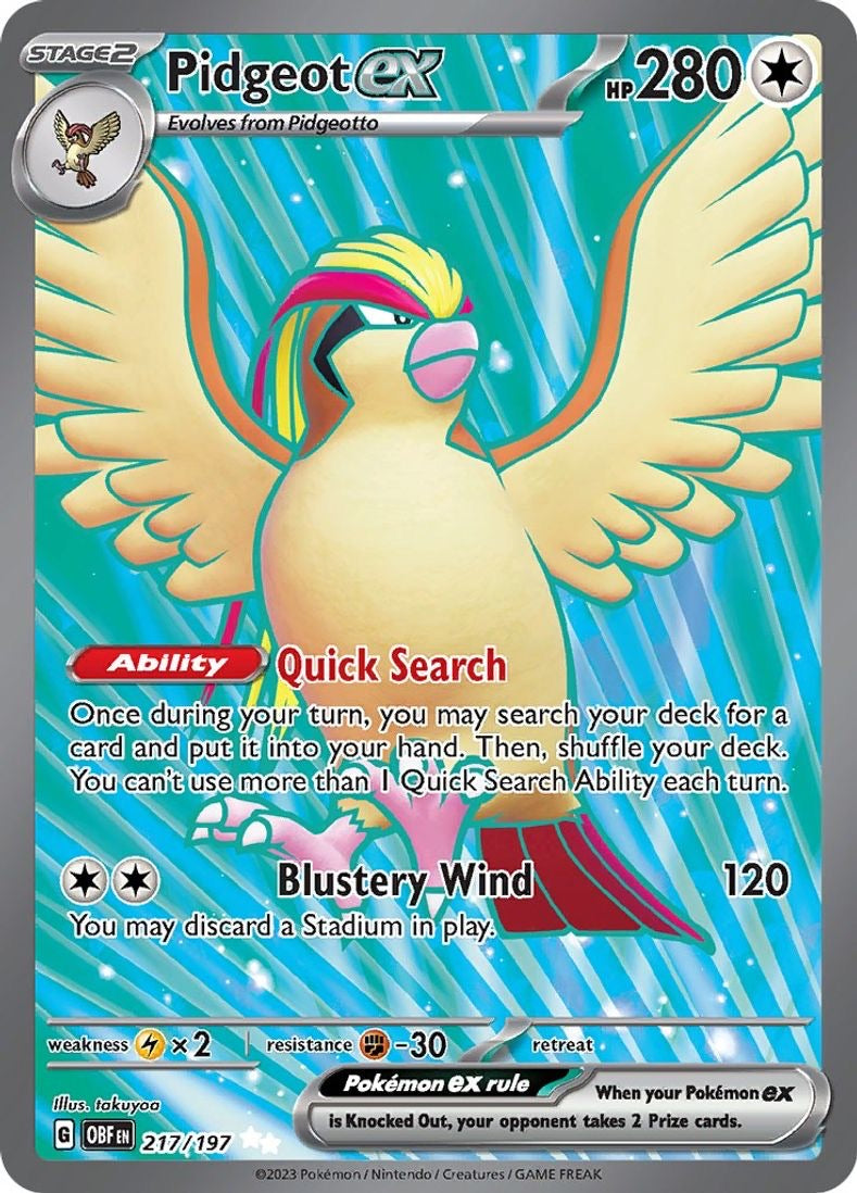 Pidgeot ex - 217/197 - SV03: Obsidian Flames (SV03)