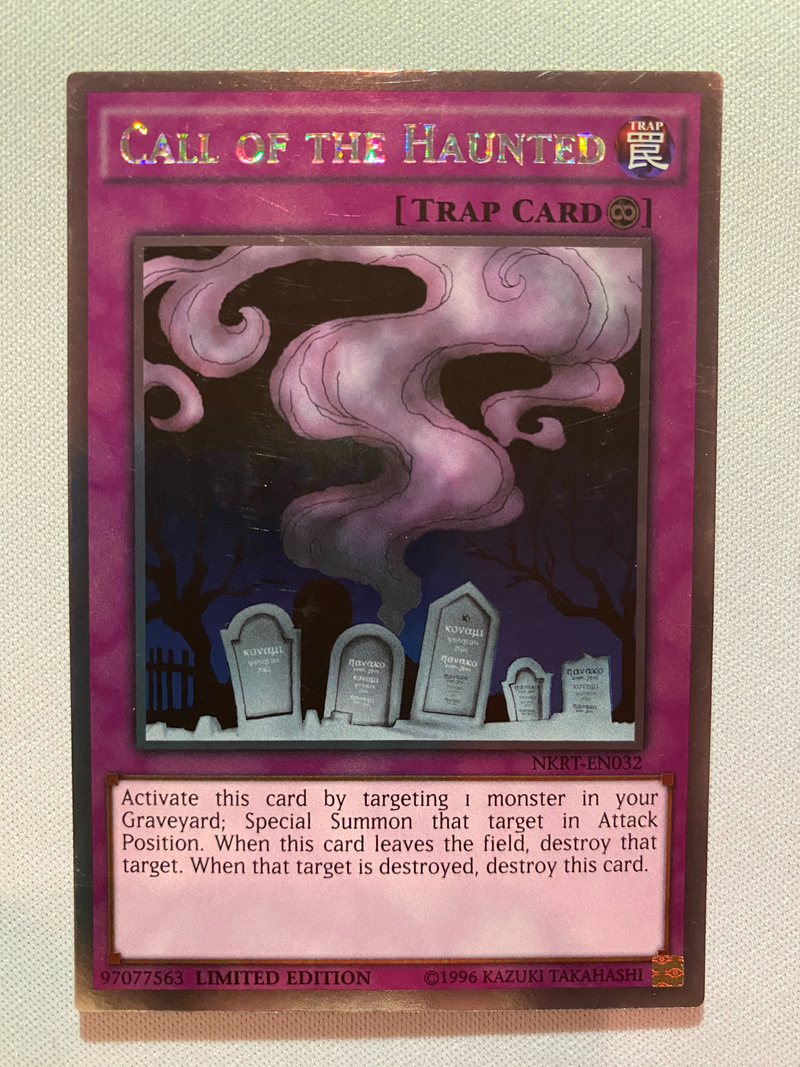Yugioh Call of the Haunted NKRT-EN032 Limited Edition Platinum Rare Near Mint