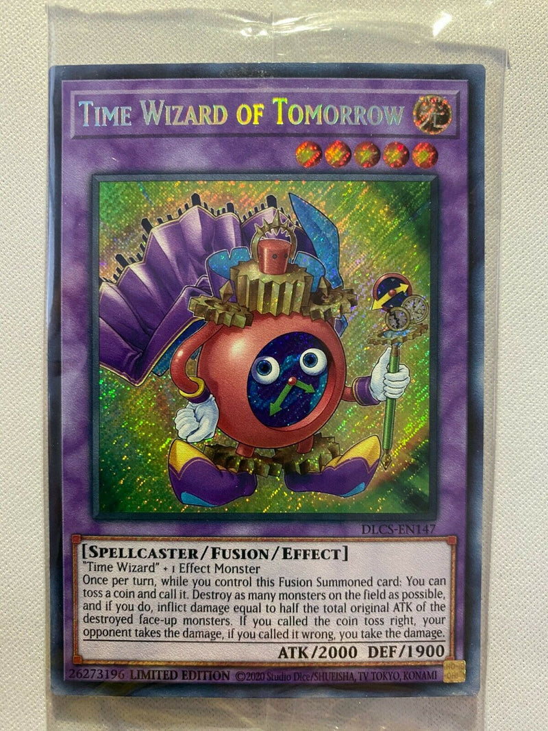 Yugioh Time Wizard of Tomorrow DLCS -EN147 Limited Edition Secret Rare Unopeded Sealed
