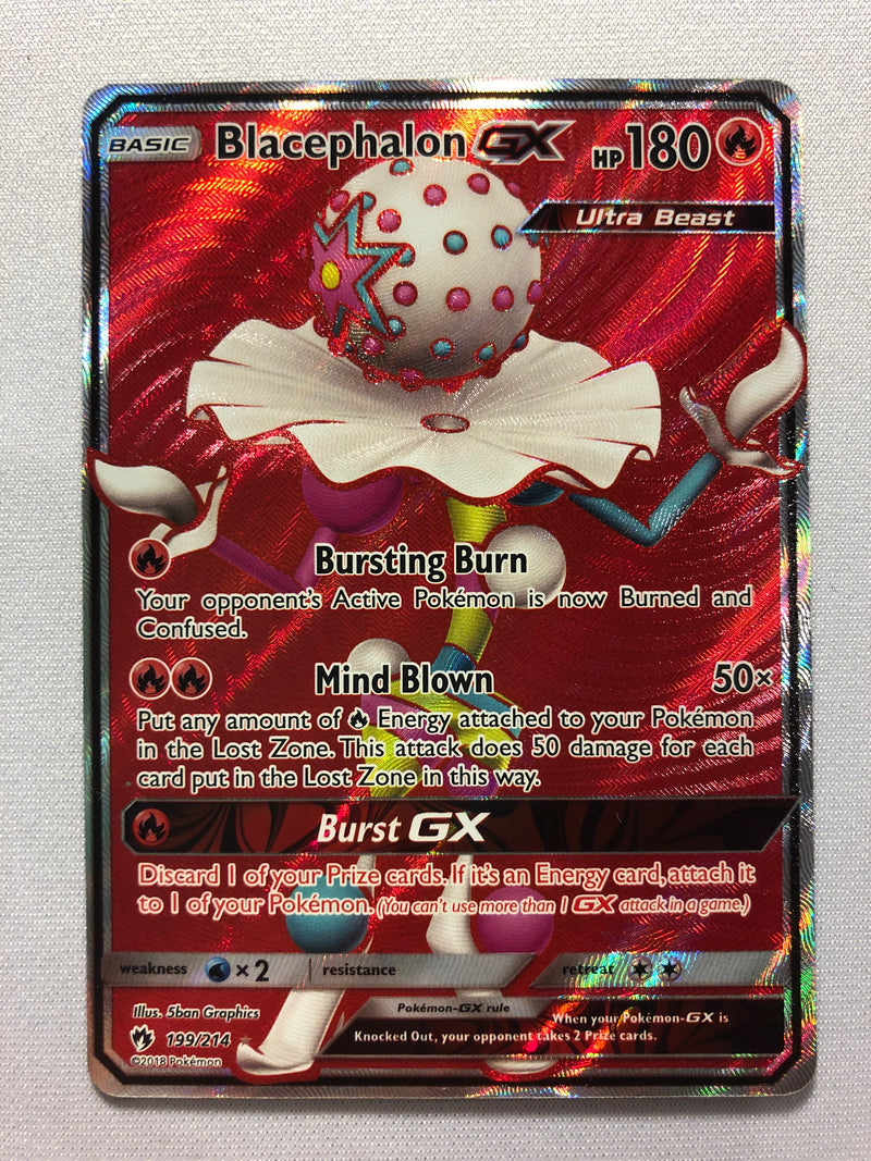 Blacephalon GX 199/214 Full Art Ultra Rare Pokemon Card Near Mint