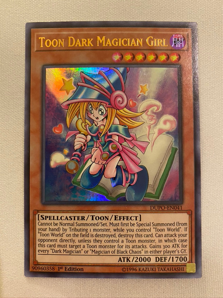 Yugioh Toon Dark Magician Girl DUPO-EN041 1st Edition Ultra Rare Near Mint