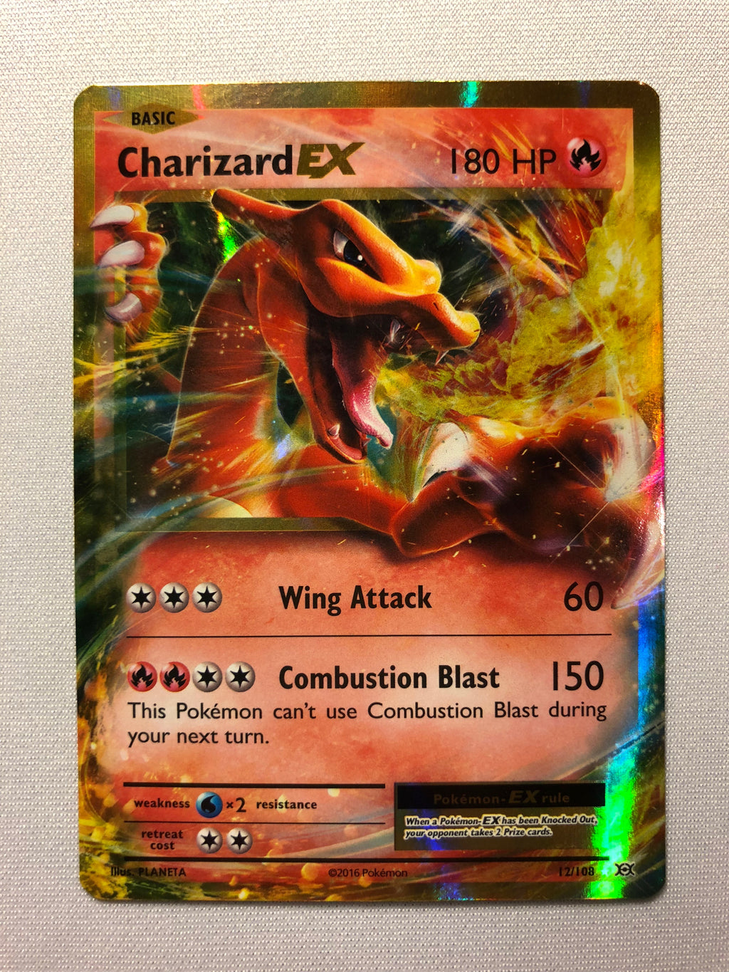 Charizard EX 12/108 XY Evolutions Holo Rare Pokemon Card Near