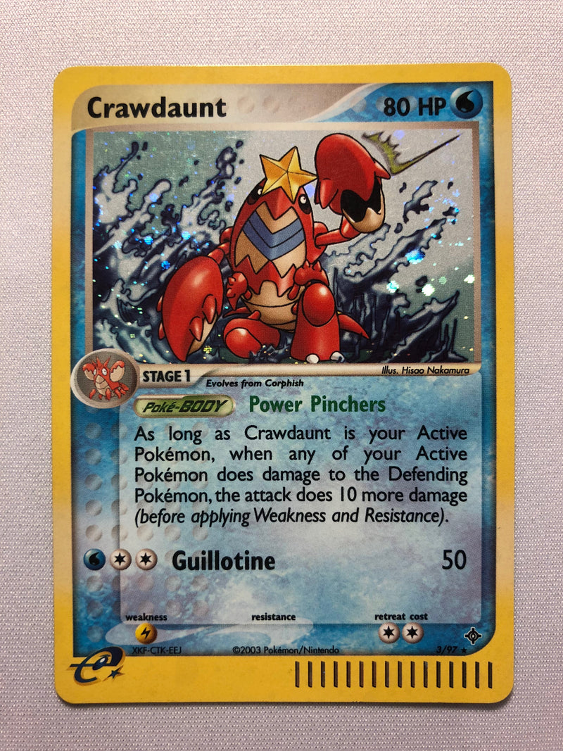 Crawdaunt 3/97 Holo Rare Pokemon Card Near Mint