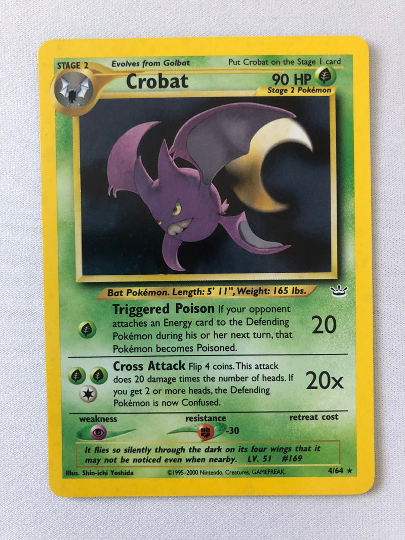 Crobat 4/64 Neo Revelation Holo Rare Pokemon Card Near Mint
