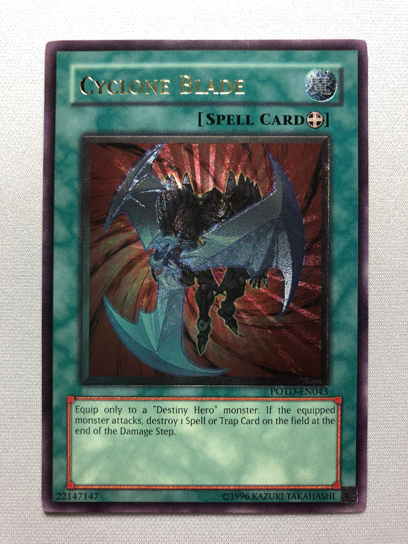 Yugioh Cyclone Blade POTD-EN043 Ultimate Rare Unlimited Edition Near Mint