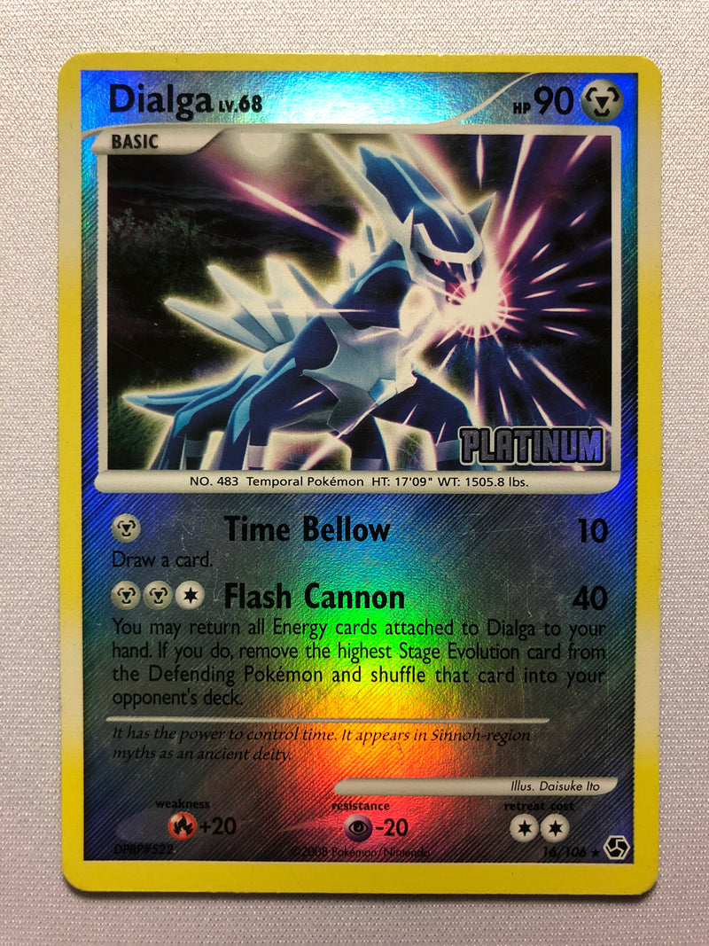 Dialga 16/106 Reverse Holo Rare Platinum Stamped Pokemon Card Near Mint