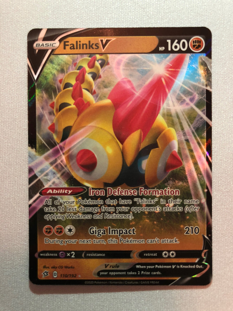 Falinks V 110/192 Rebel Clash Full Art Holo Ultra Rare Pokemon Card Near Mint