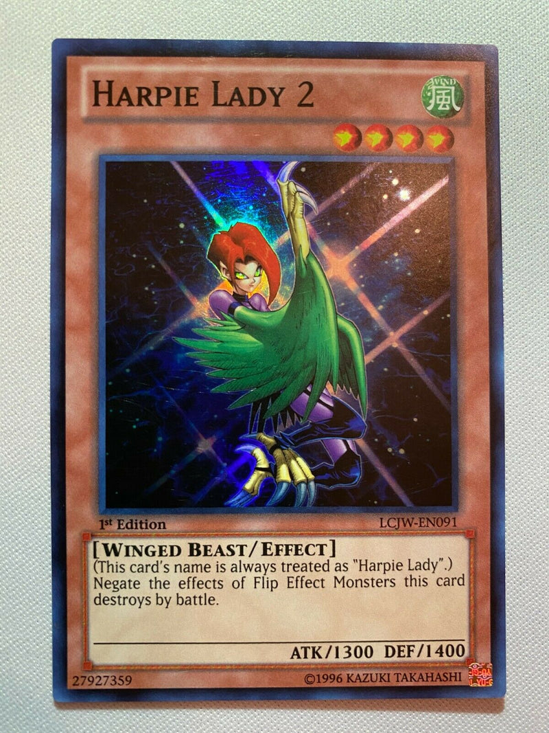 Yugioh Harpie Lady 2 LCJW-EN091 1st Edition Super Rare Near Mint