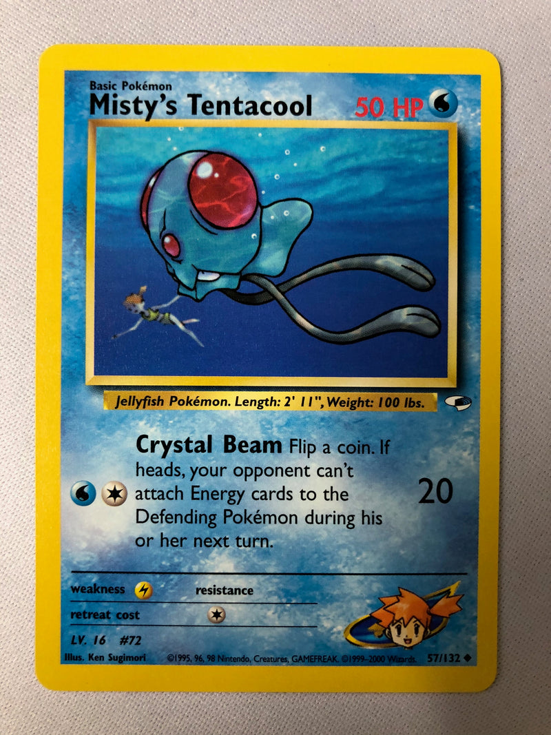 Misty's Tentacool 57/132 Gym Heroes Uncommon Pokemon Card NM