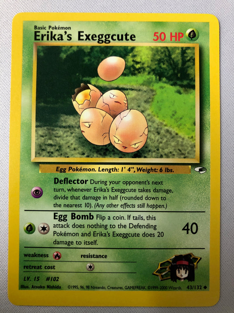 Erika's Exeggcute 43/132 Gym Heros Uncommon Pokemon Card NM