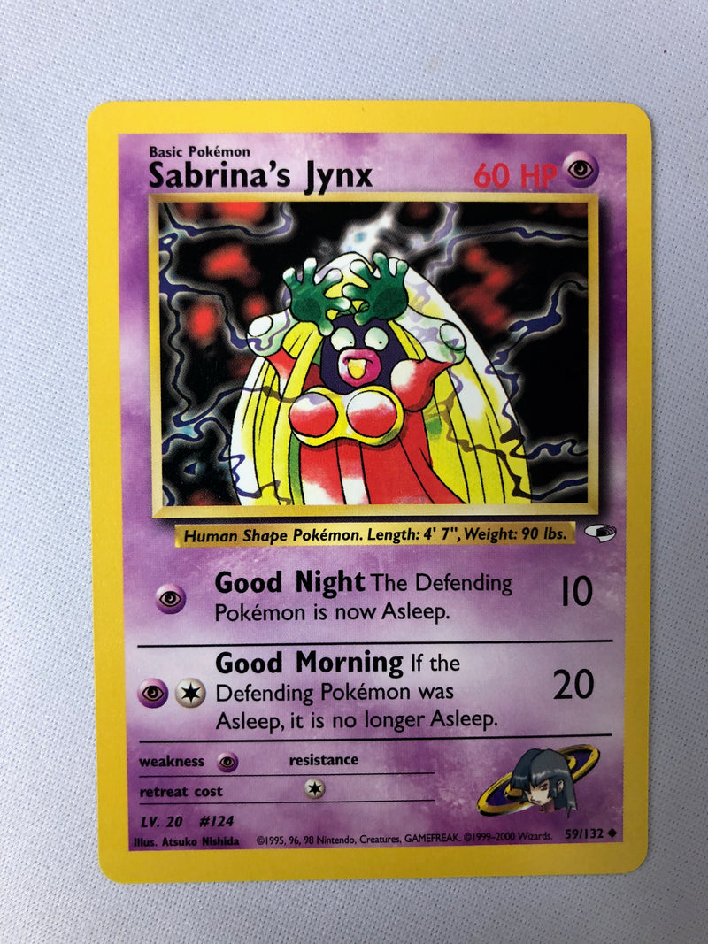 Sabrina’s Jynx 57/132 Gym Heroes Uncommon Pokemon Card Near Mint