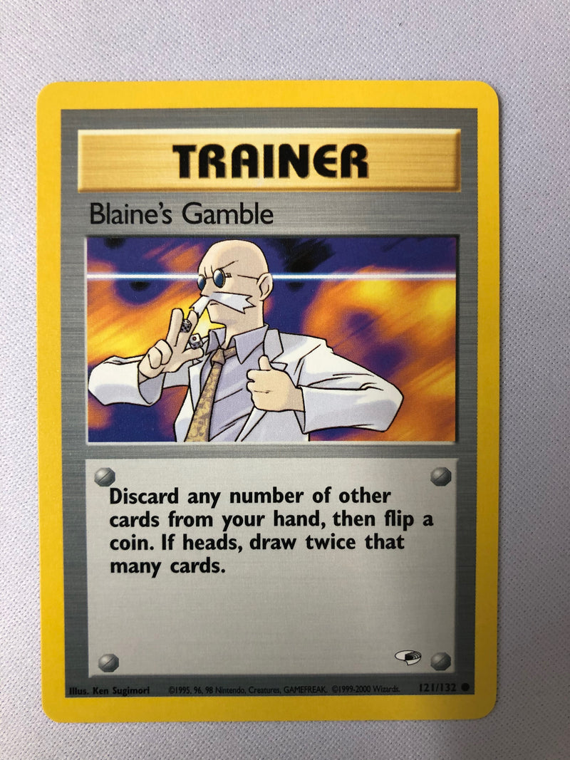 Blaine's Gamble 121/132 Gym Heroes Common Pokemon Card NM