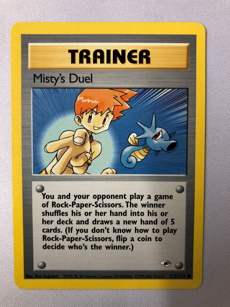 Misty's Duel 123/132 Gym Heroes Common Pokemon Card NM